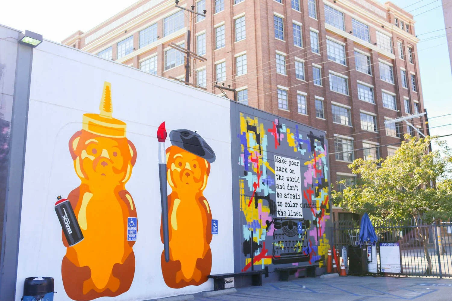Most Photogenic Los Angeles Instagram Spots - fnnch’s art themed Honey Bears in DTLA Arts District.