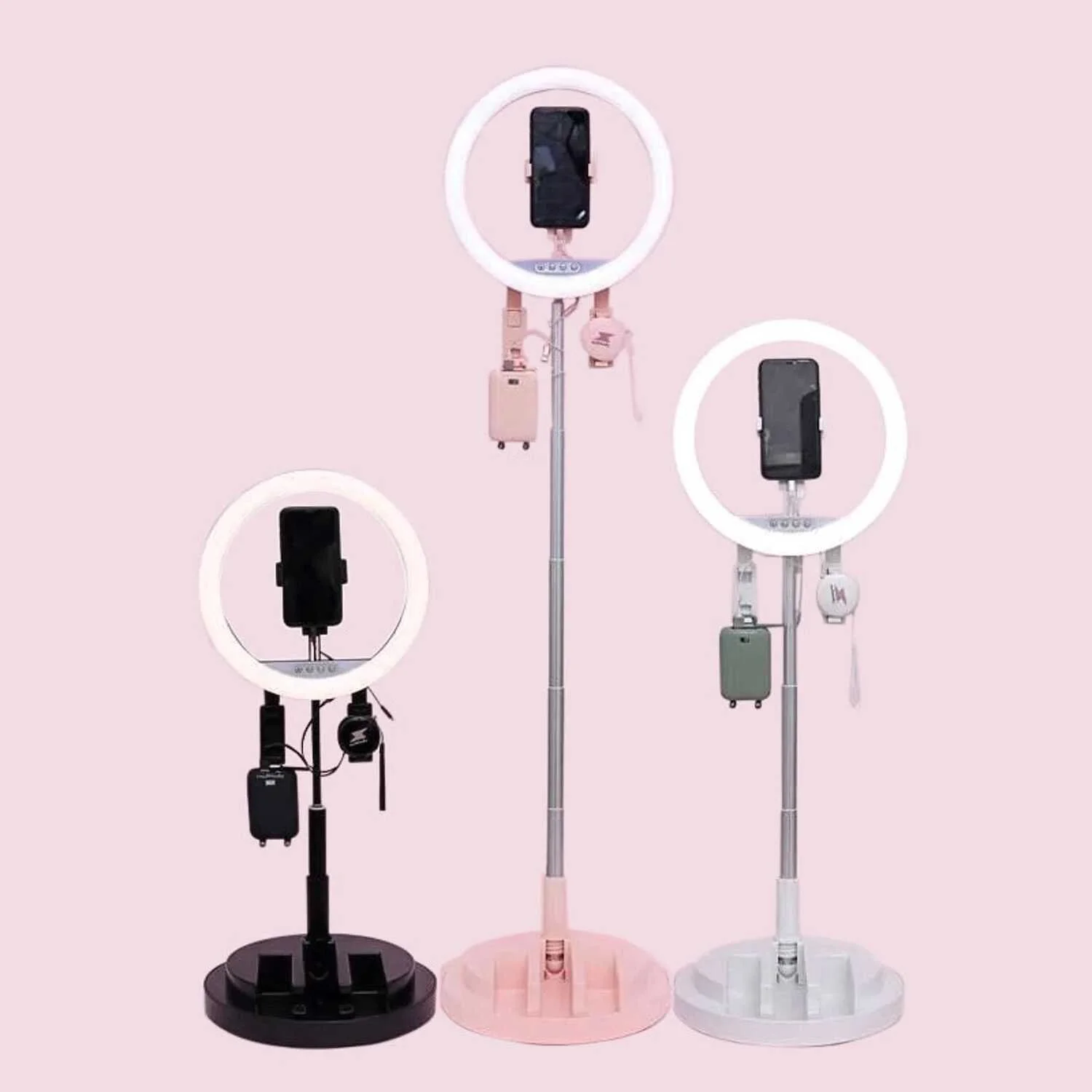 Foldable Ring Light and Cell Phone Holder