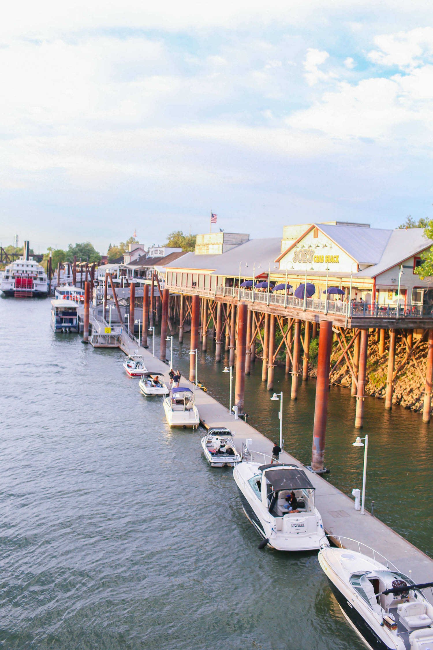 Visitor’s Guide to Old Sacramento - Views of the Old Sacramento Waterfront while standing on the Tower Bridge.