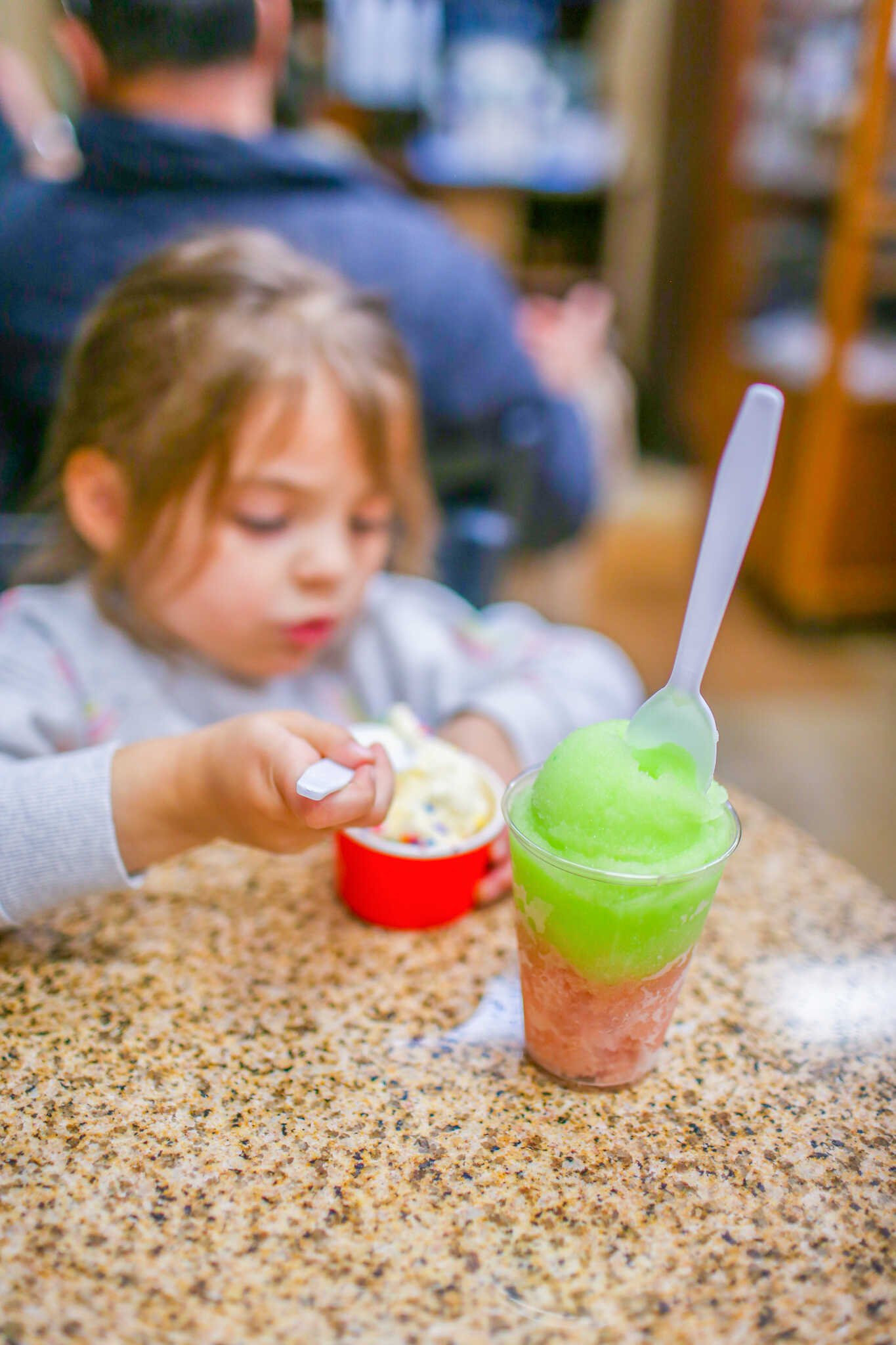 Family Travel Guide to Folsom California - Gunther’s Ice Cream and Fruit Freeze from Snooks Candies and Chocolate Factory on Sutter St in the Folsom Historic District.