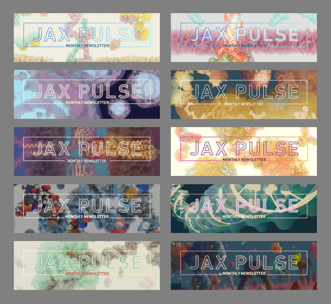 Digital newsletter header images composite