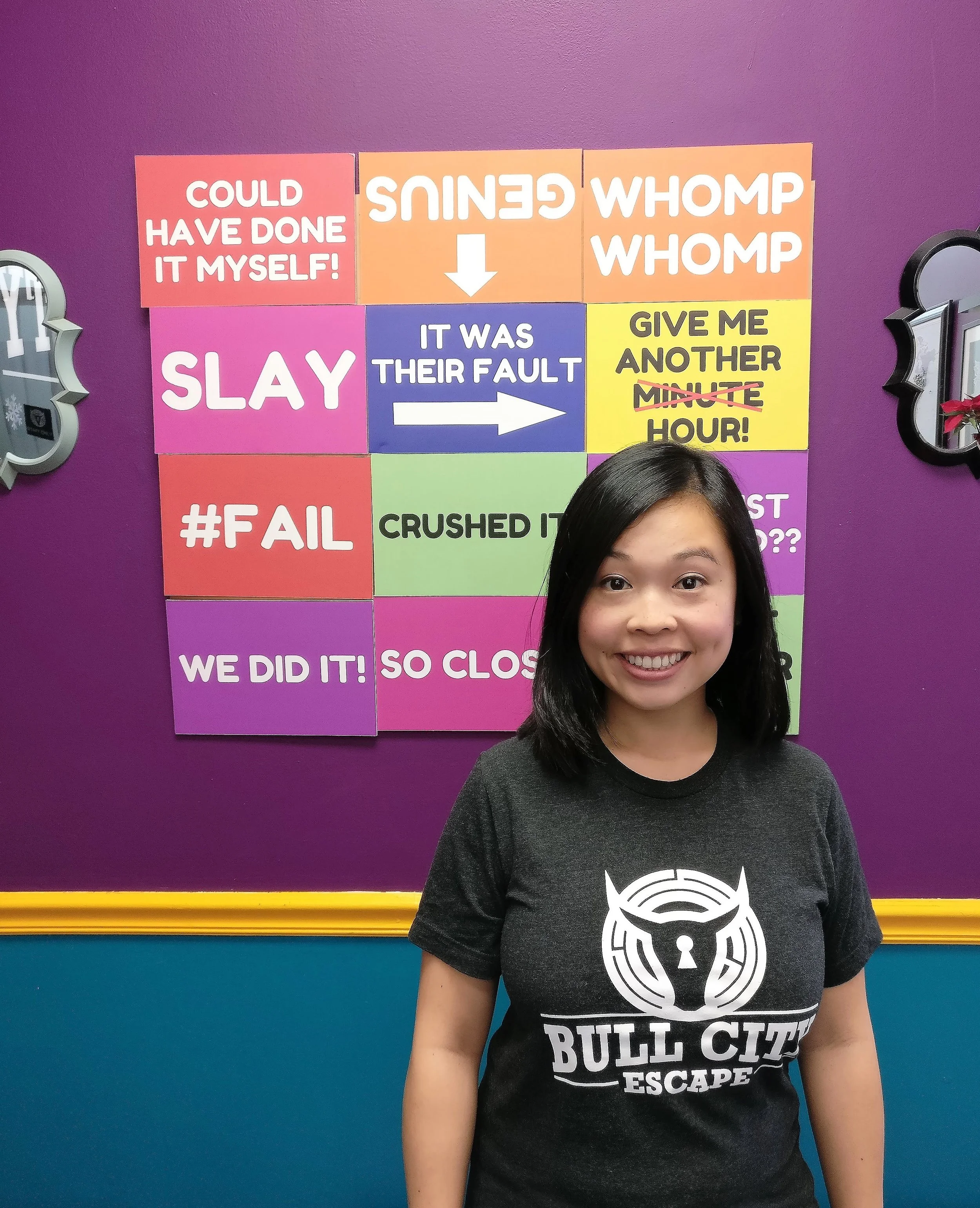 This is a picture of the owner of Bull City Escape. It has been voted the best escape room in Durham, North Carolina.
