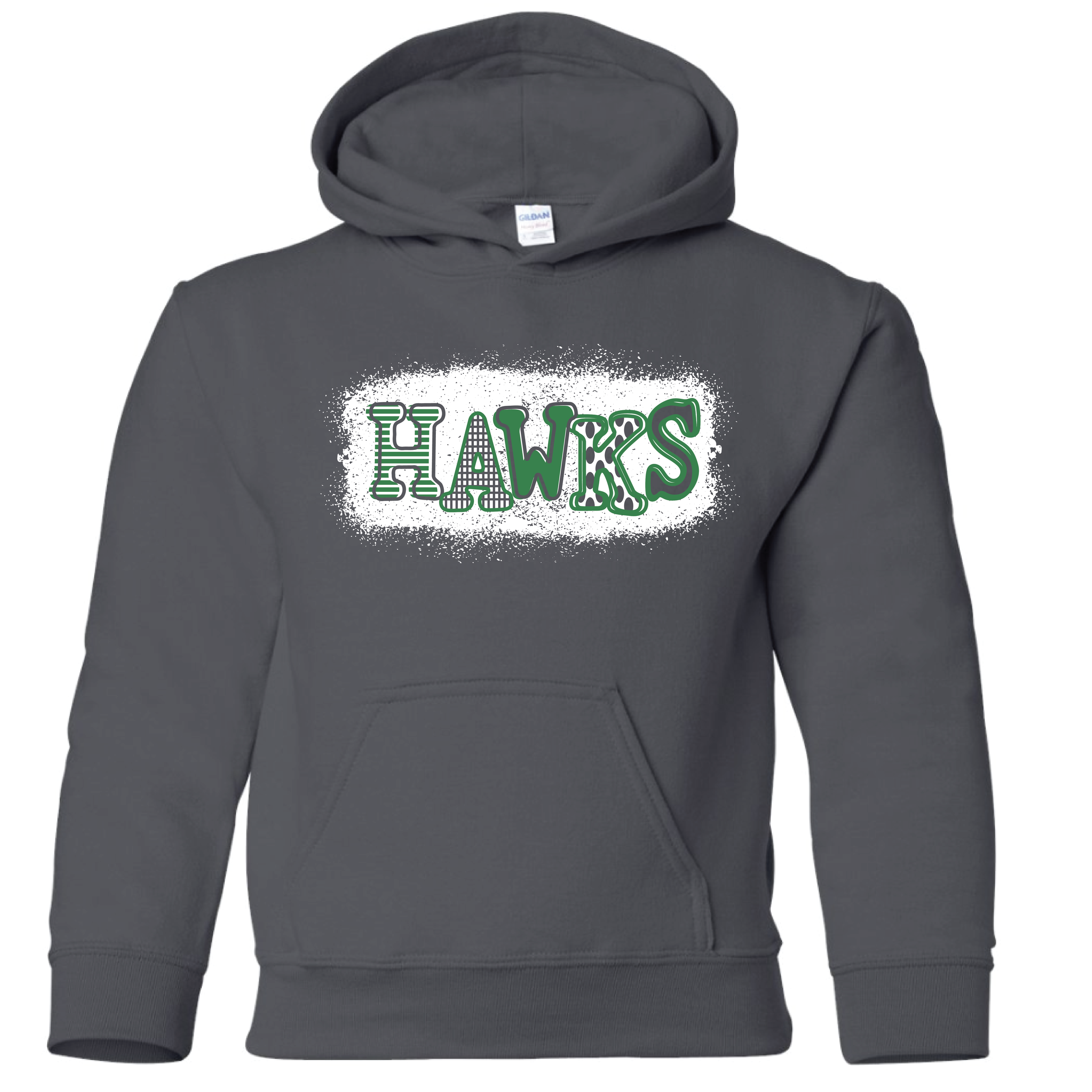 Hawks Youth Hoodie-Gray