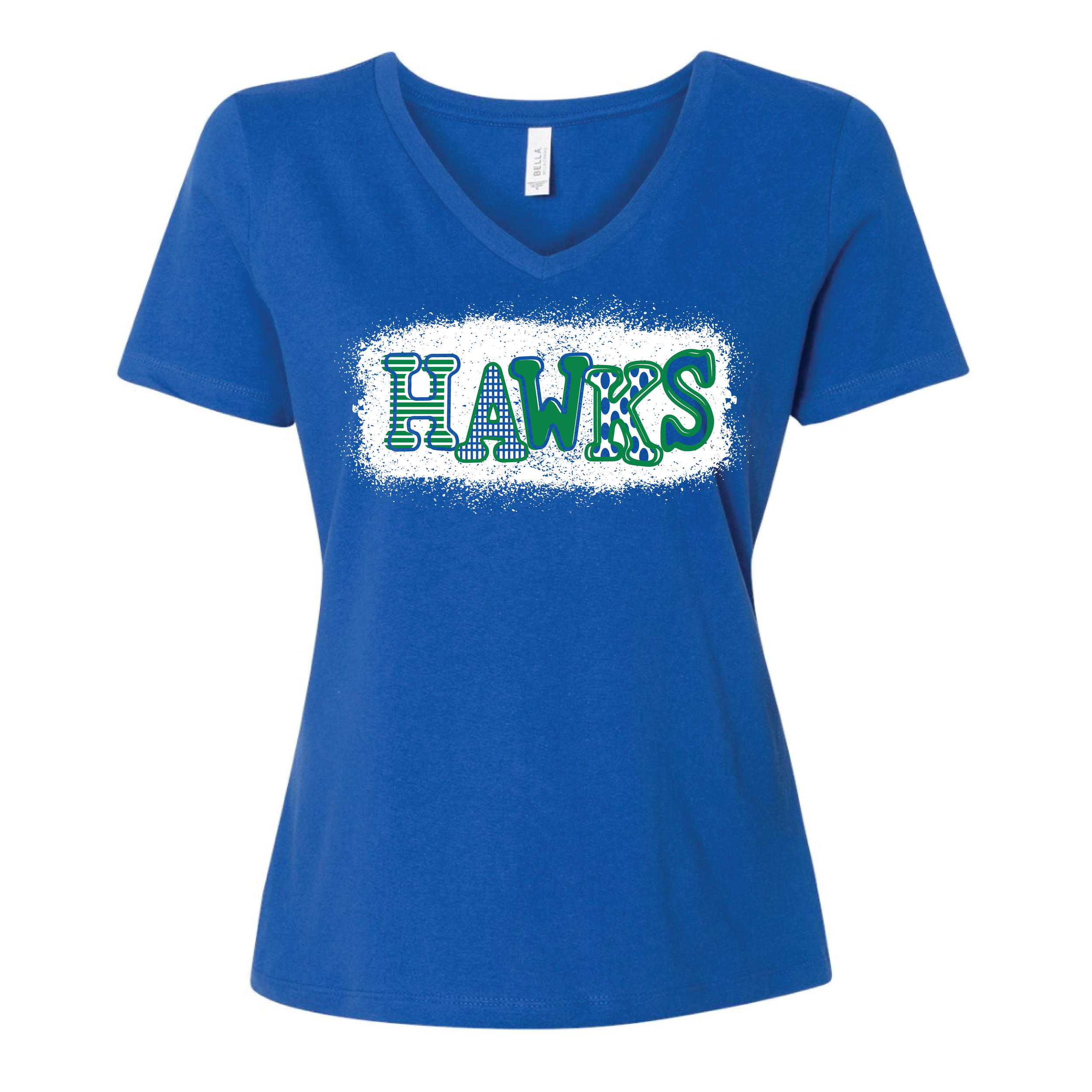 Hawks Women's V-Neck Blue Shirt
