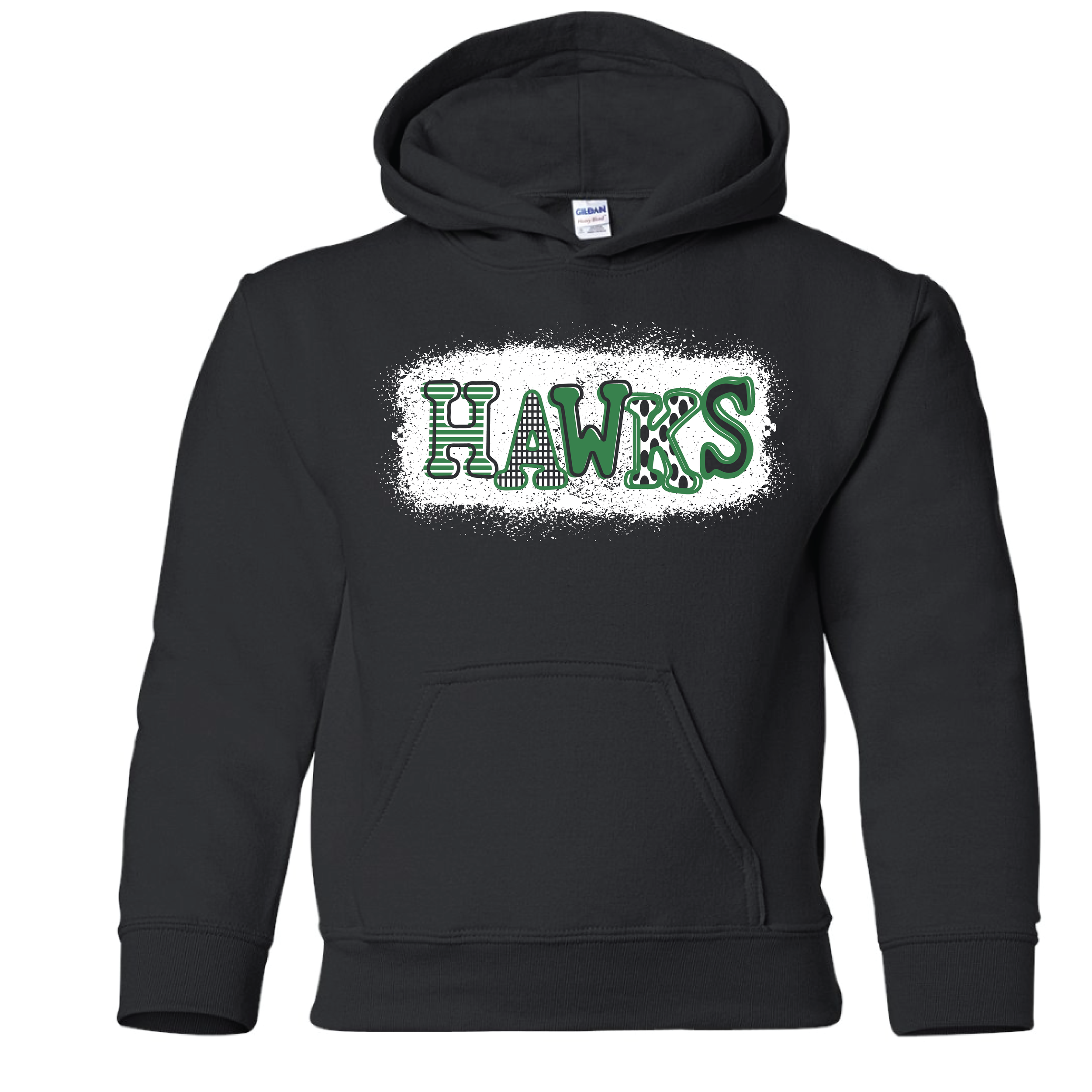 Hawks Youth Hoodie-Black