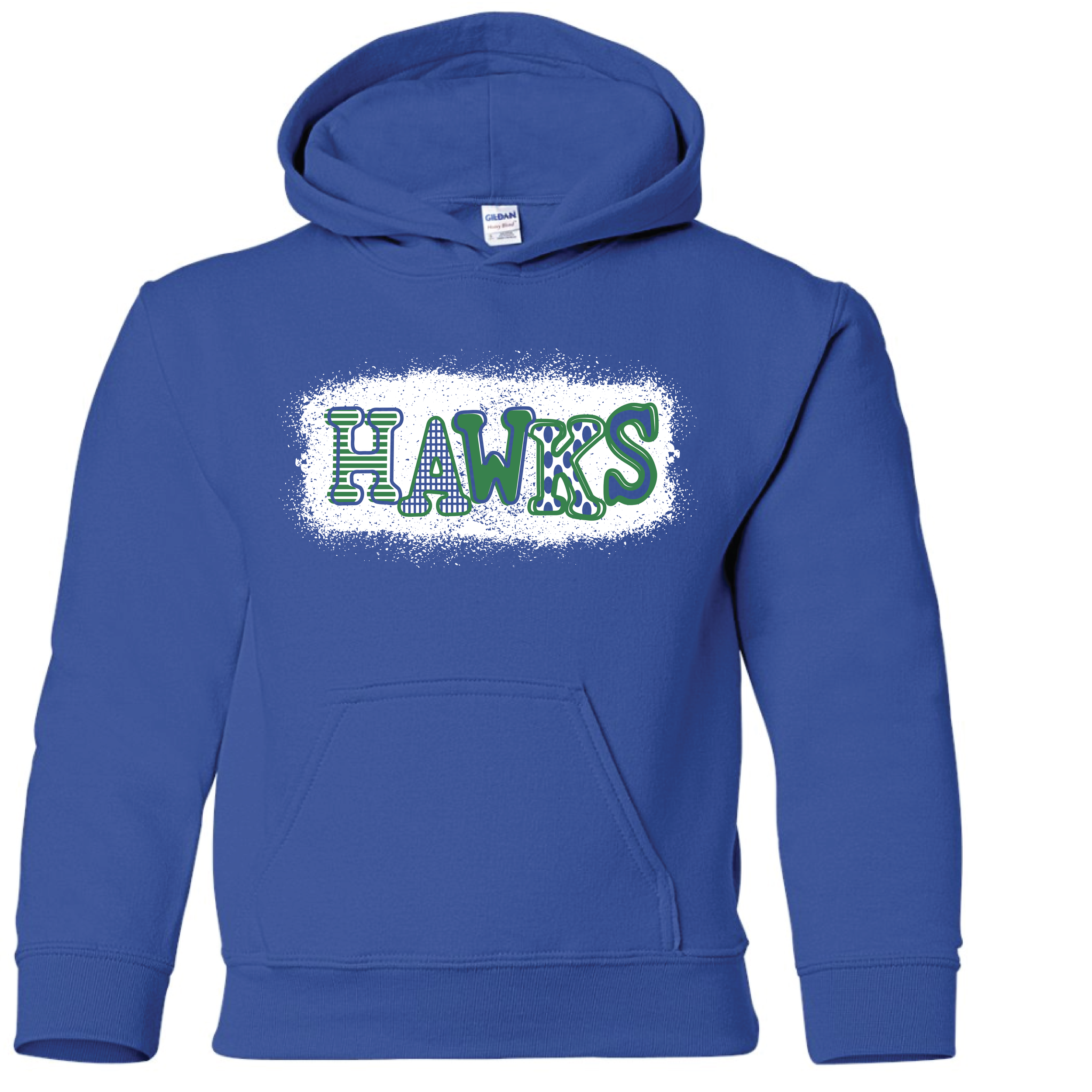 Hawks Youth Hoodie-Royal Blue