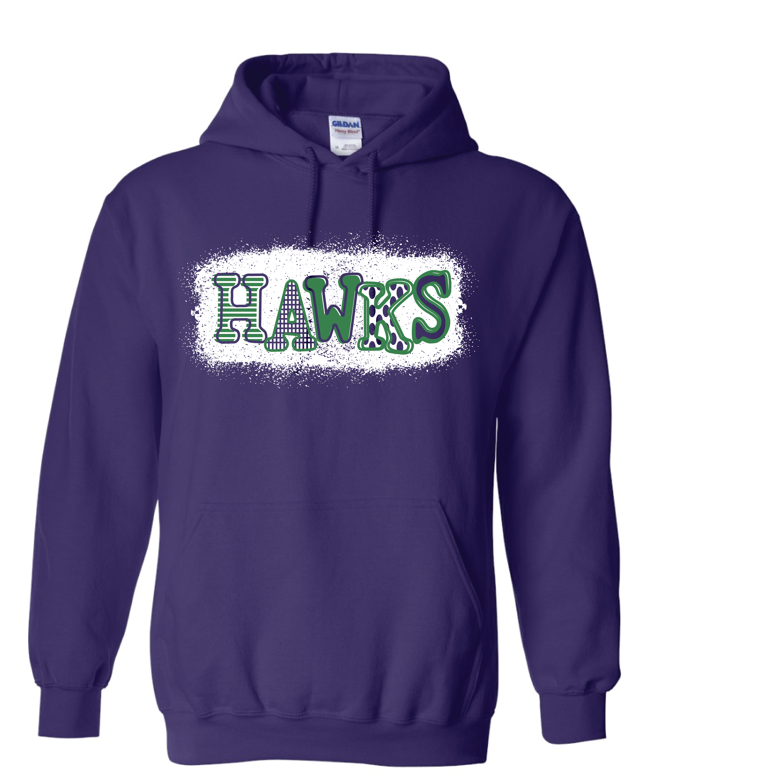 Hawks Adult Hoodie-Purple
