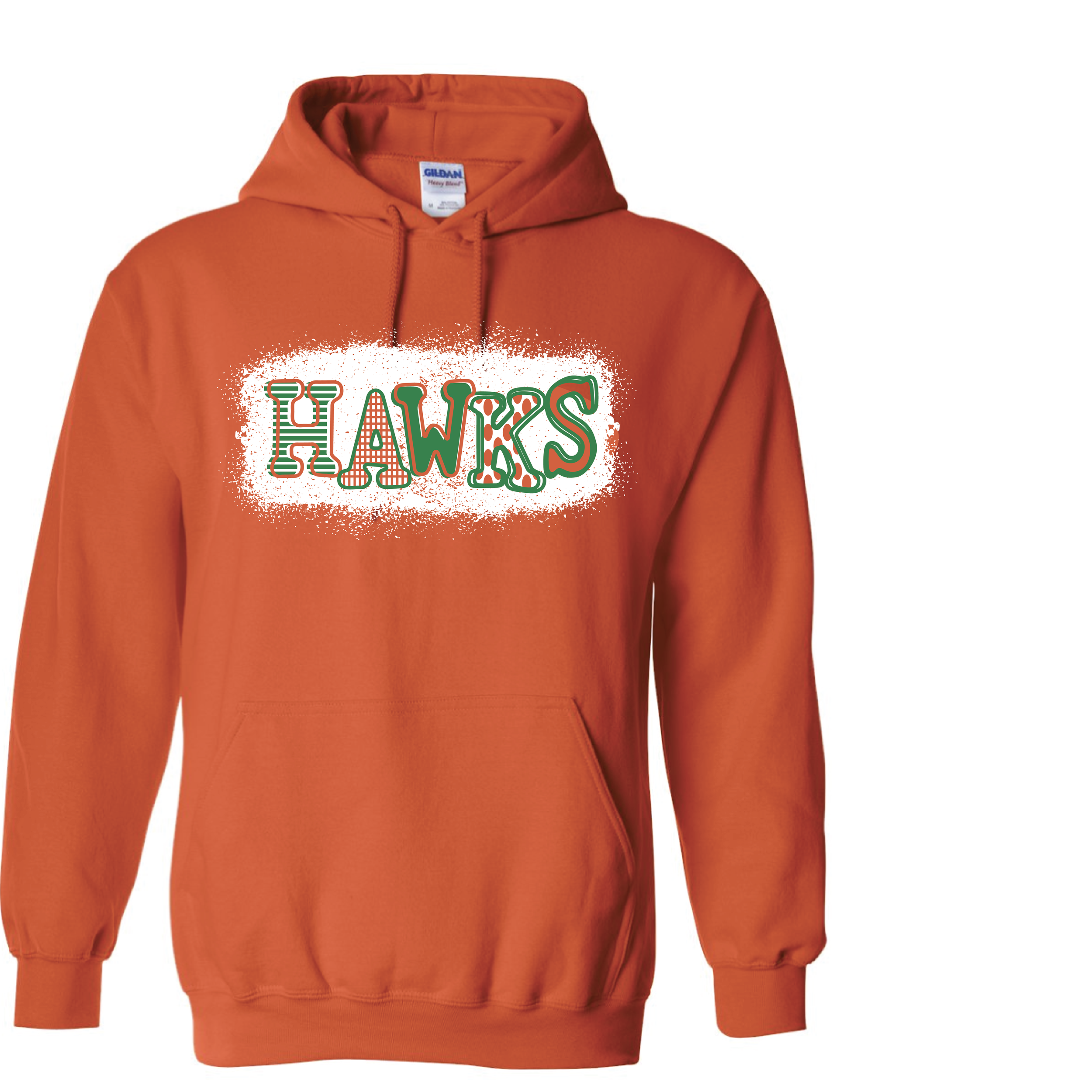 Hawks Adult Hoodie-Orange