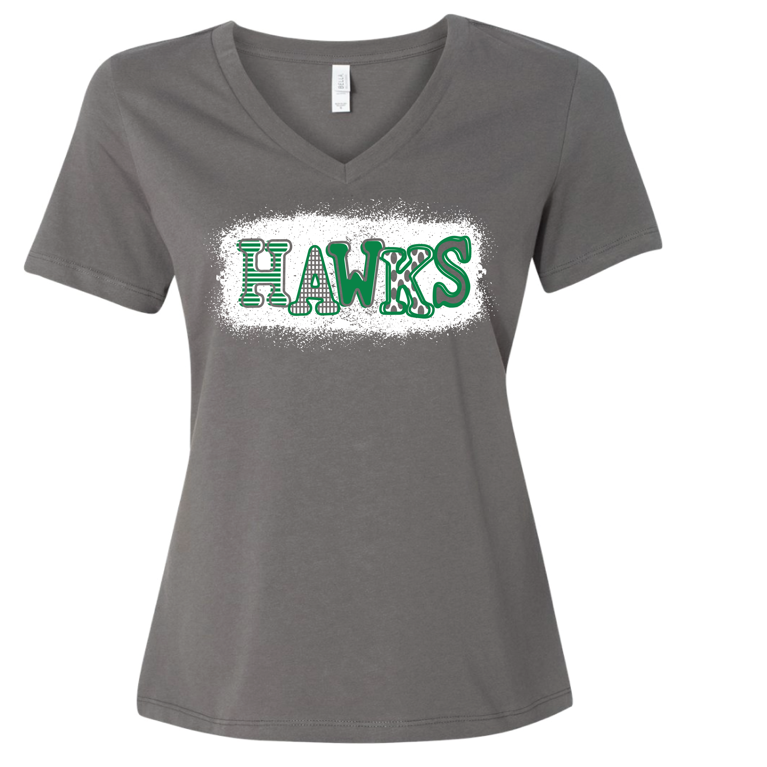 Hawks Women's V-Neck Dark Gray Shirt