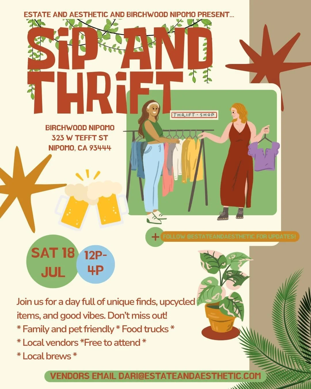 Sip &amp; Thrift @ Birchwood Nipomo