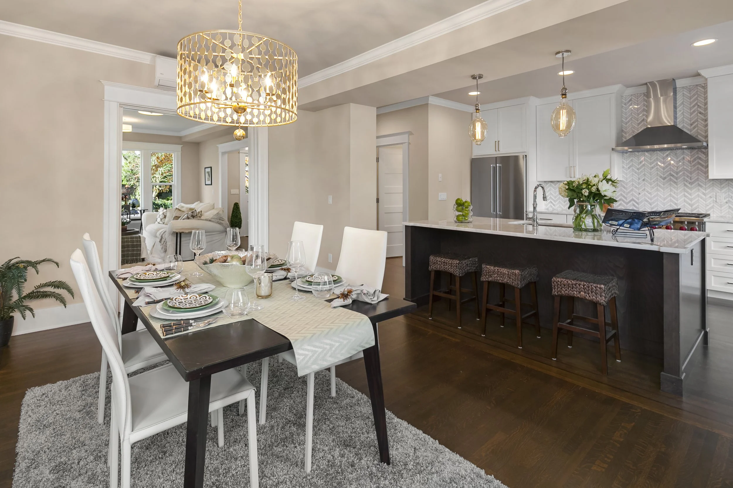 Opened Kitchen and Dining Room Connection