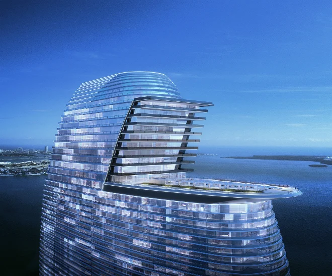 A rendering of Aston Martin and G and G Business Developments’ luxury residences in Miami