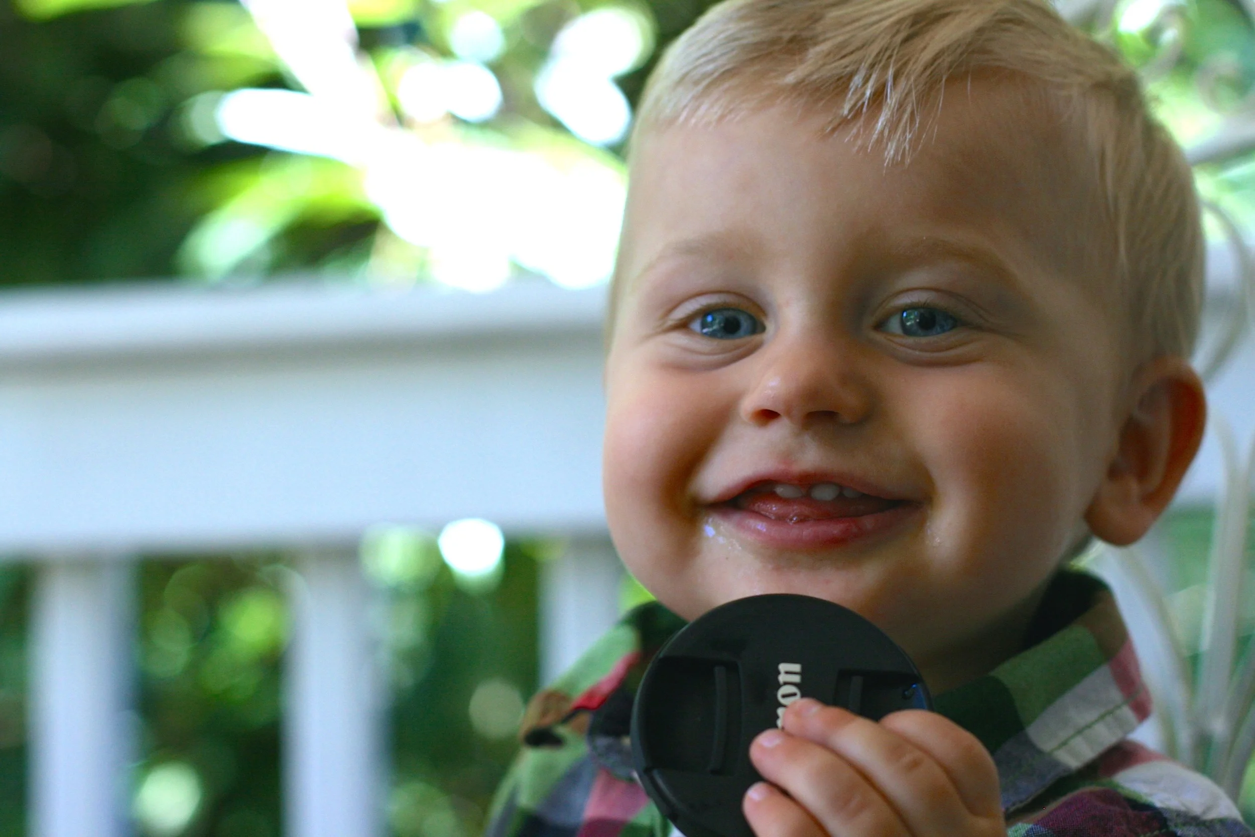 He loves the camera.