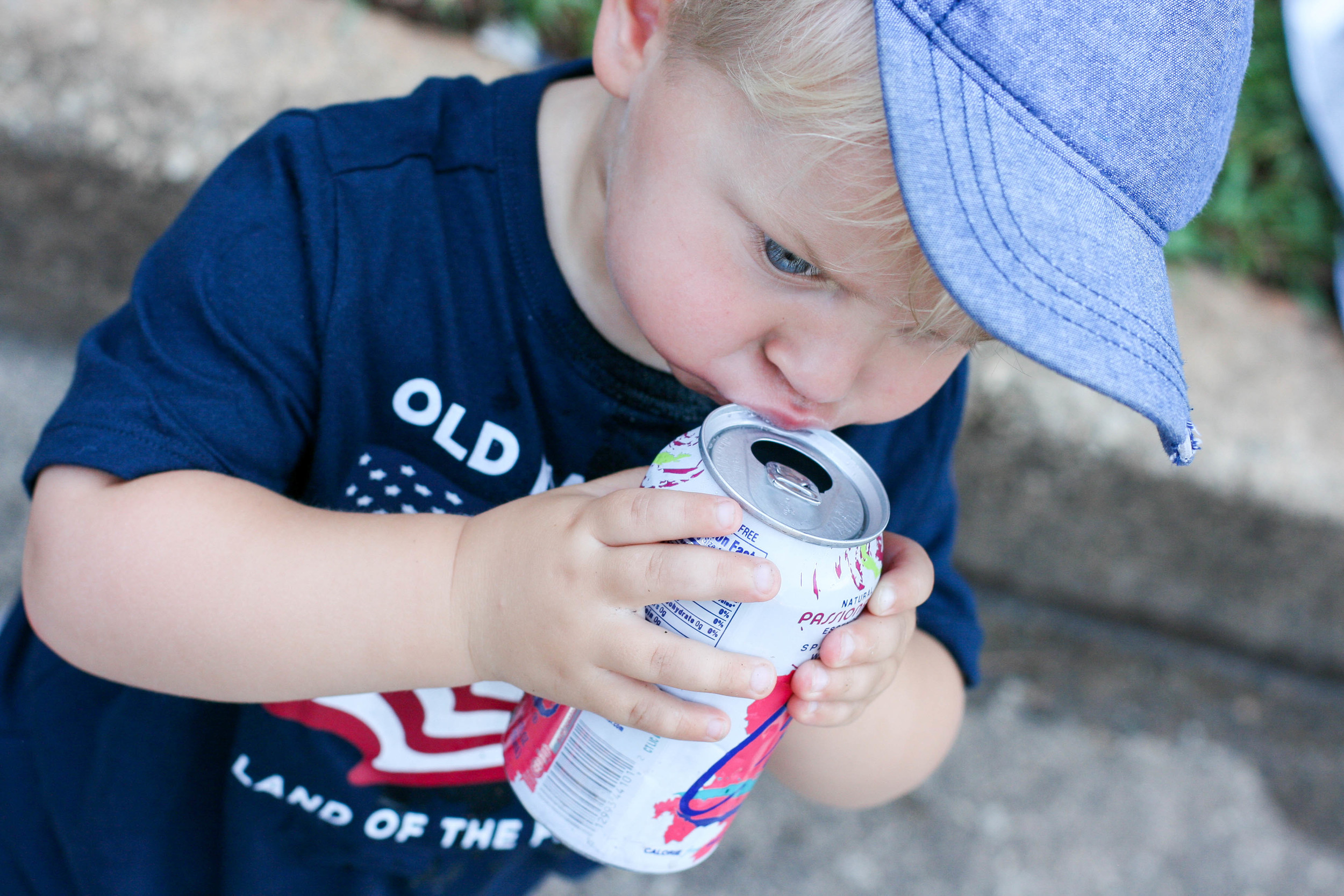 Kid stole my drink. Man he's lucky he's cute.
