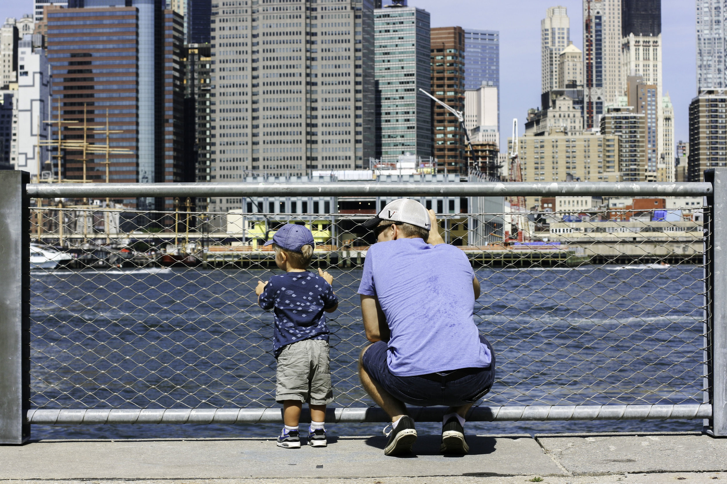 I instagrammed this photo last week because these boys were so into the boat watching. It was adorable.