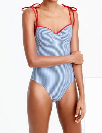 Tipped Searsucker One-Piece