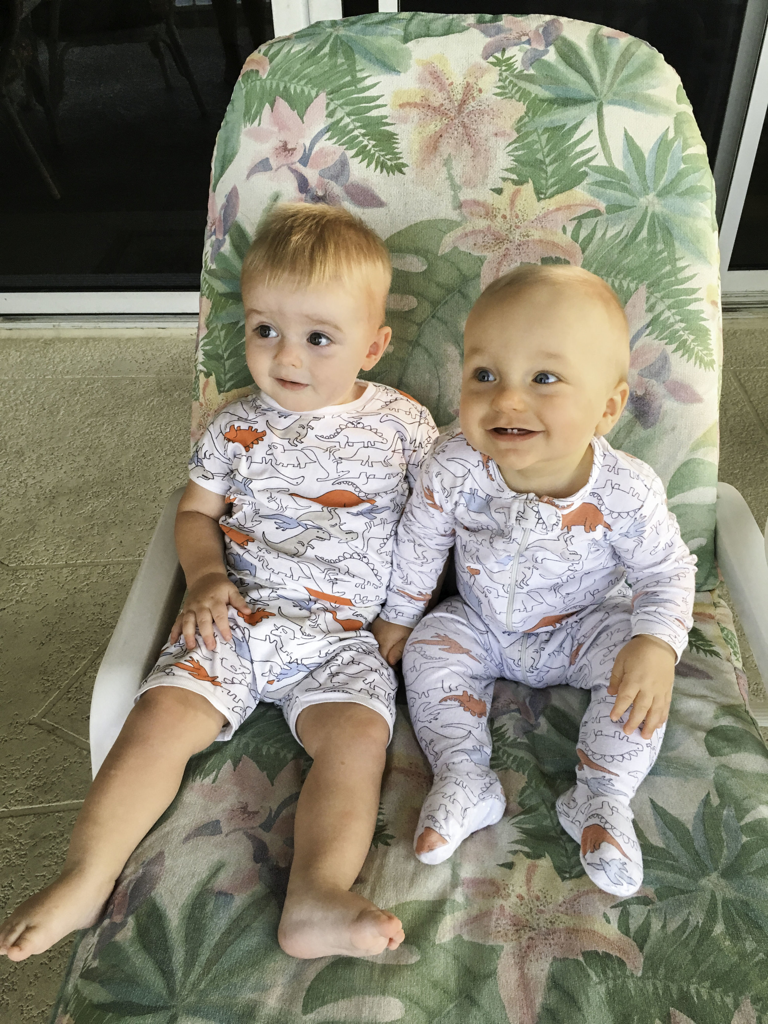 Matching jammies were a happy accident!