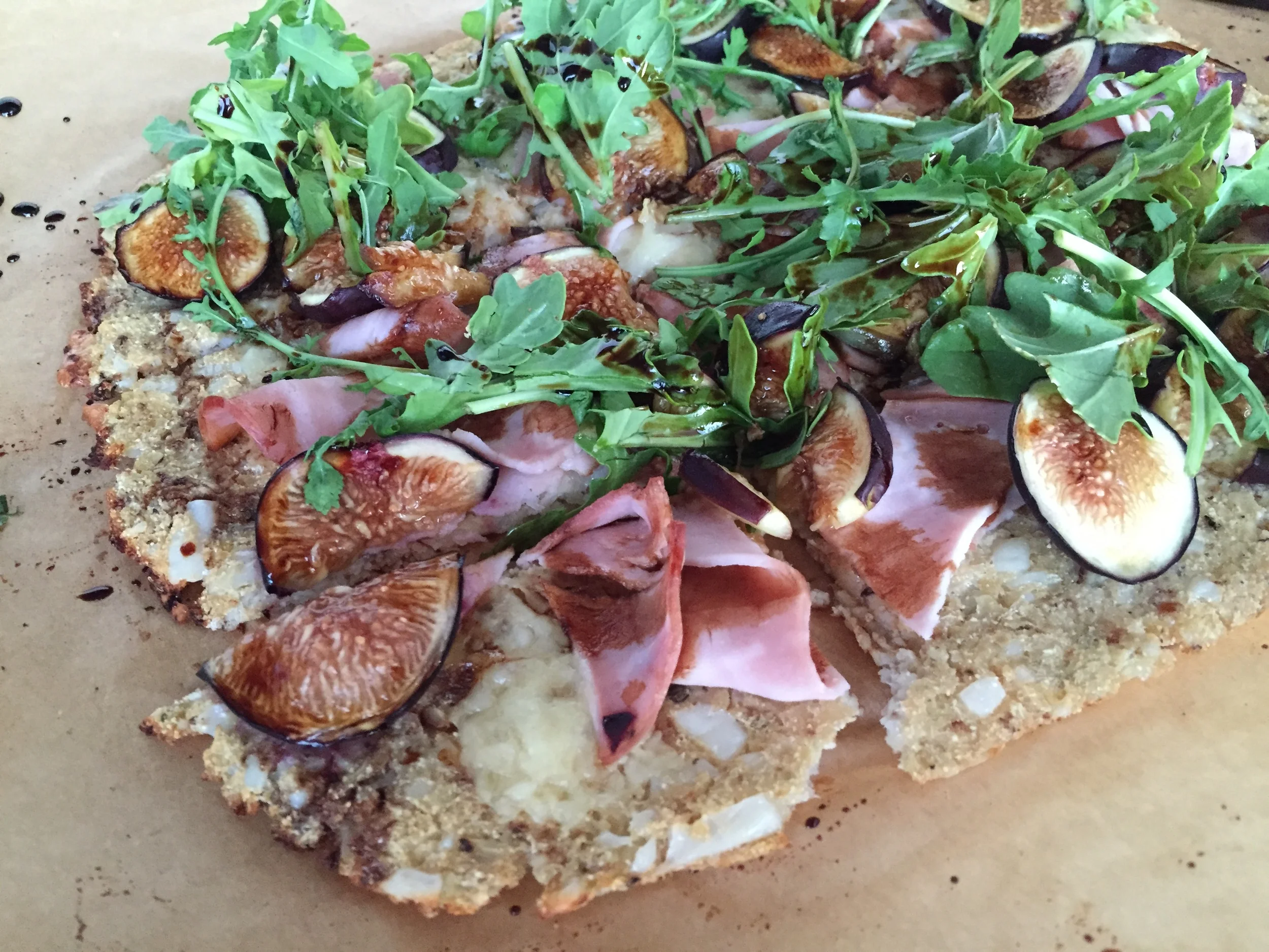 Fig, Ham and Arugula Flatbread