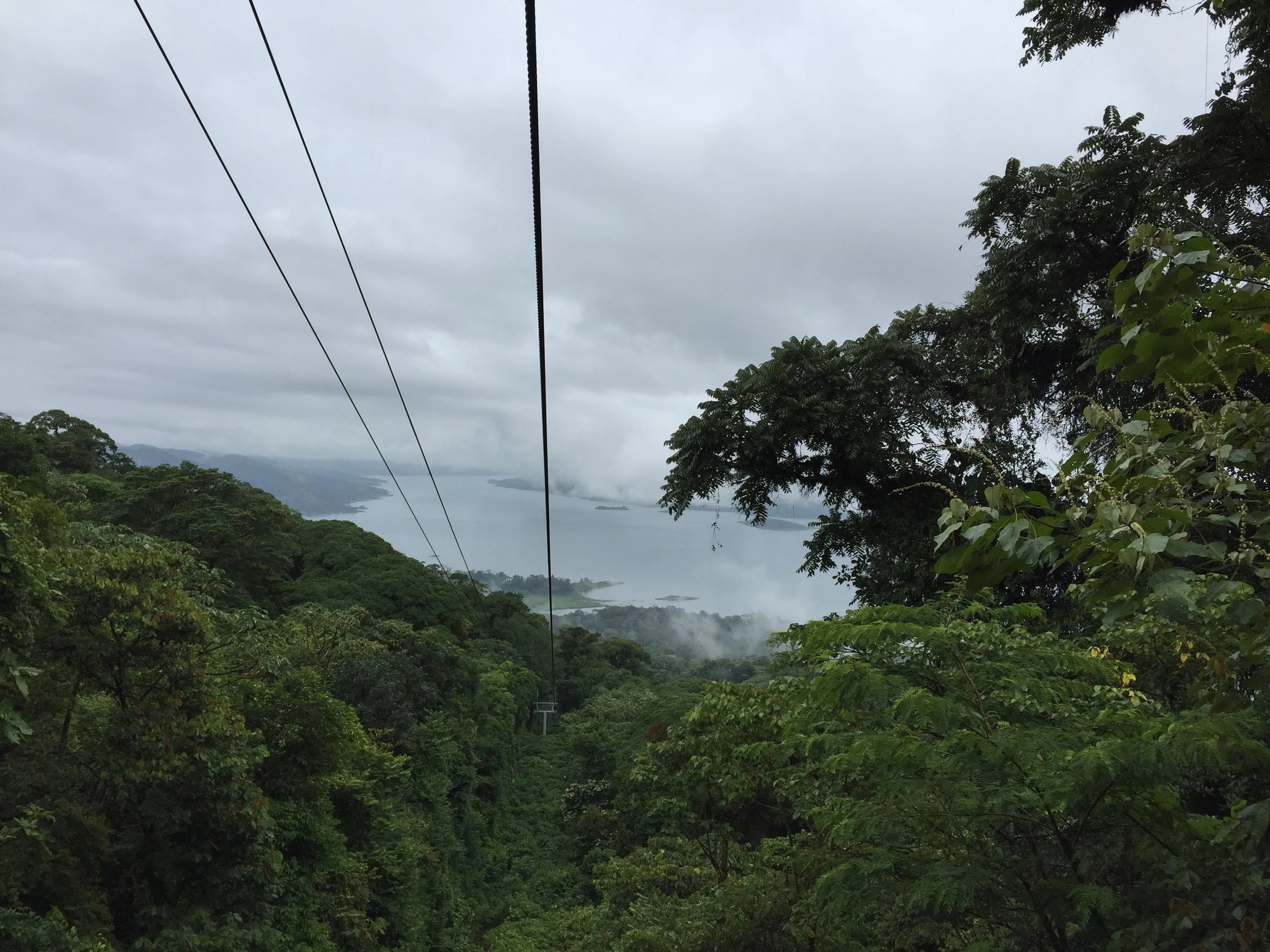 Gondola ride up to ziplining