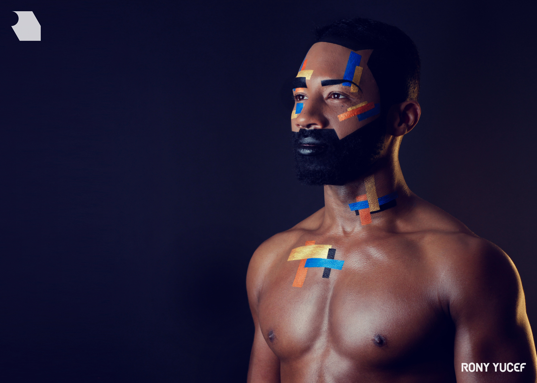 Editorial stripes - Artistic makeup by Rony Yucef