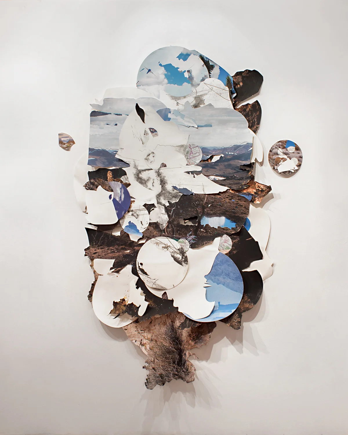 Here, There, and Back Again Mixed Media Collage 40” x 73” 2017 SOLD