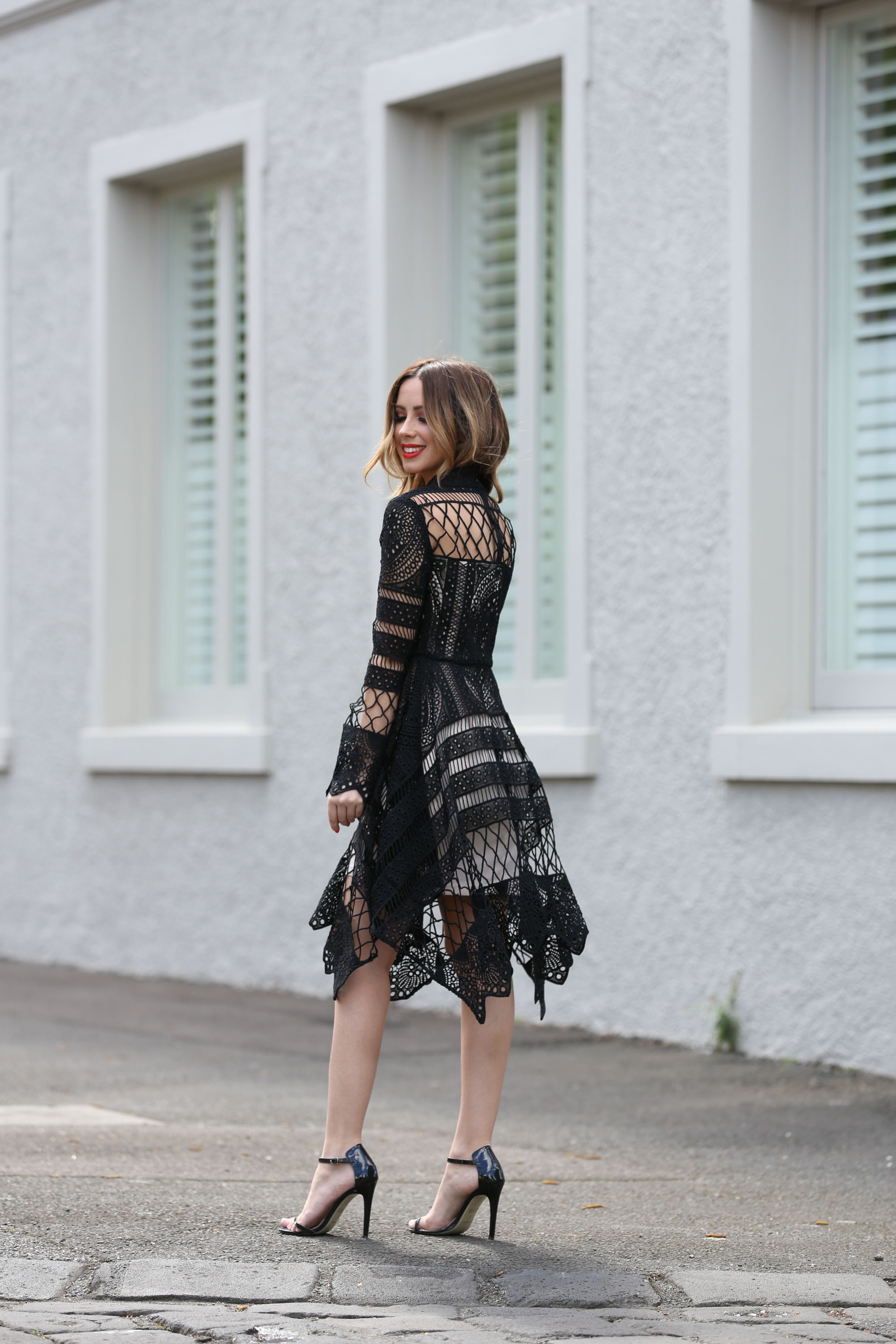 LILLA BLACK LACE DRESS ON WWW.FRIENDINFASHION.COM.AU