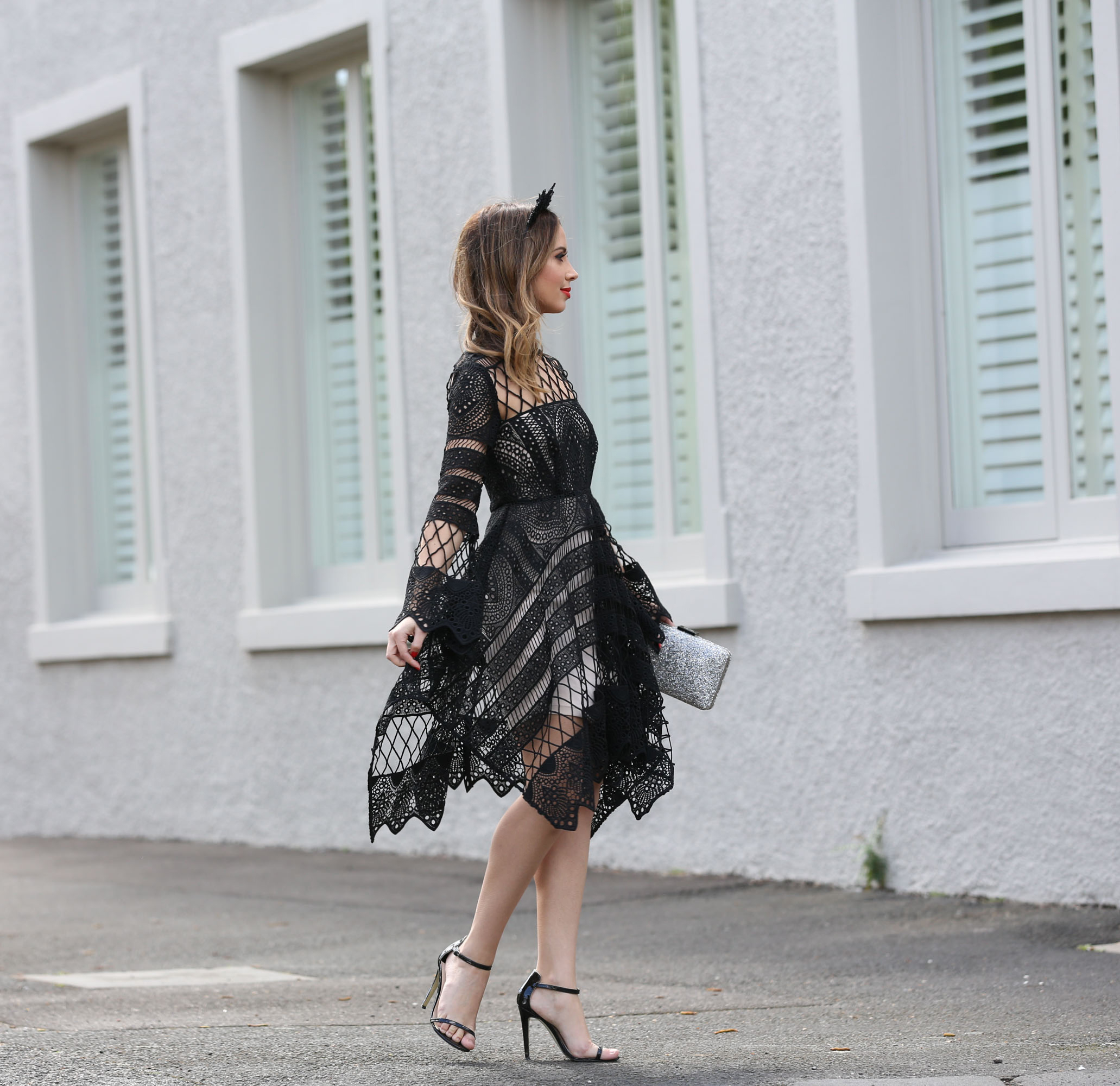 LILLA BLACK LACE DRESS ON WWW.FRIENDINFASHION.COM.AU