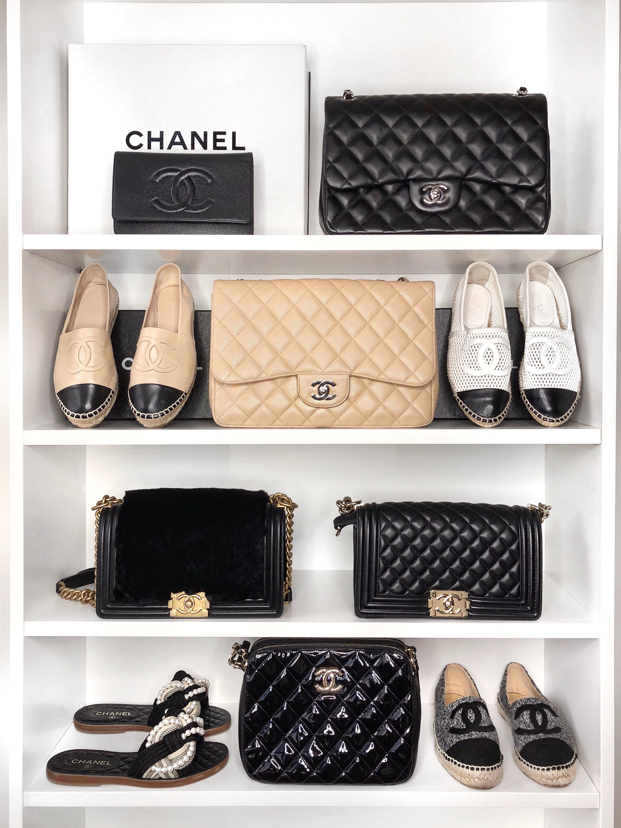 Chanel Classic Bag Closet  Chanel bag classic, Bag closet, Chanel bag