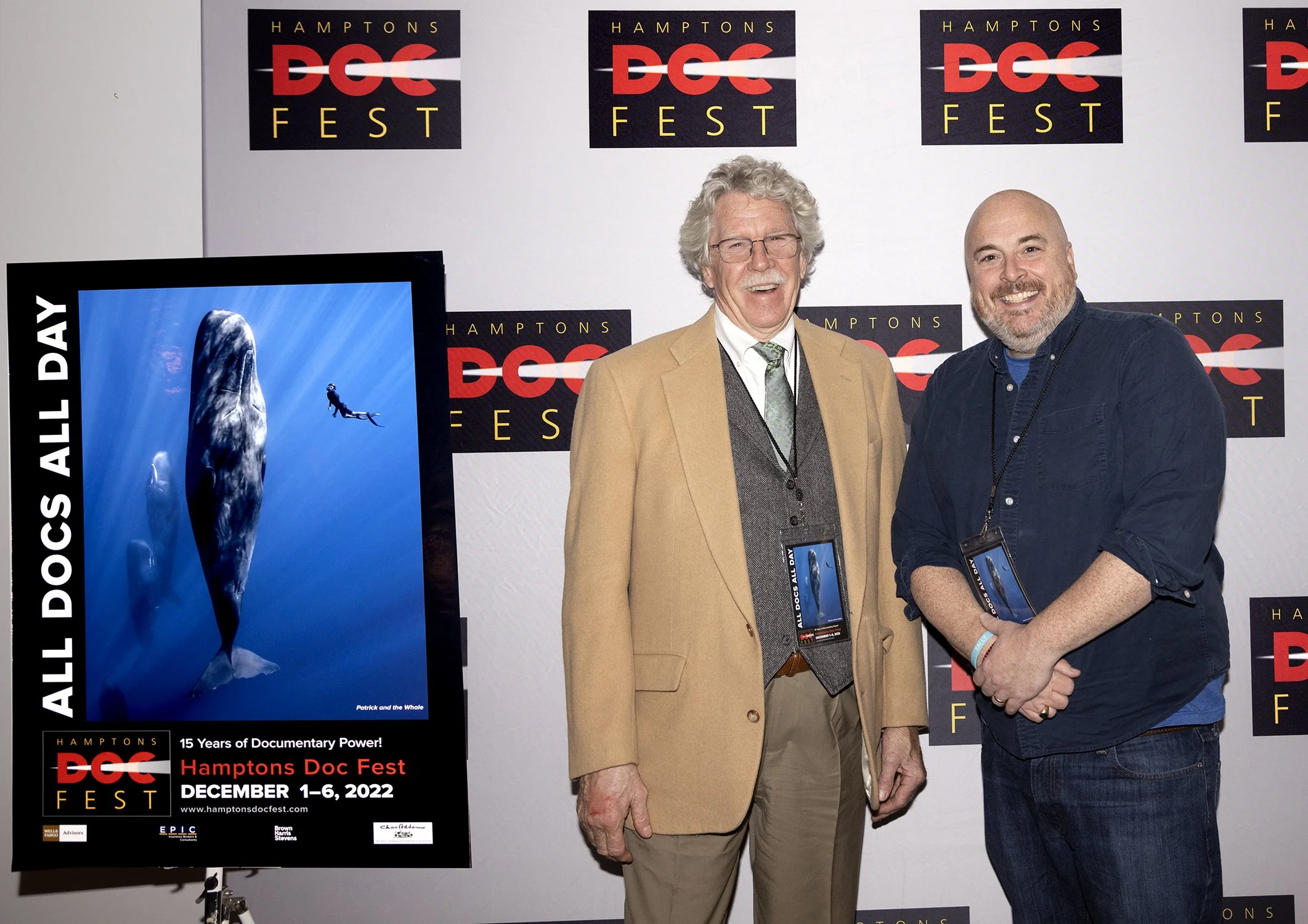  Sponsor Kevin Miserocchi of the Tee &amp; Charles Addams Foundation with filmmaker Soren Sorensen 