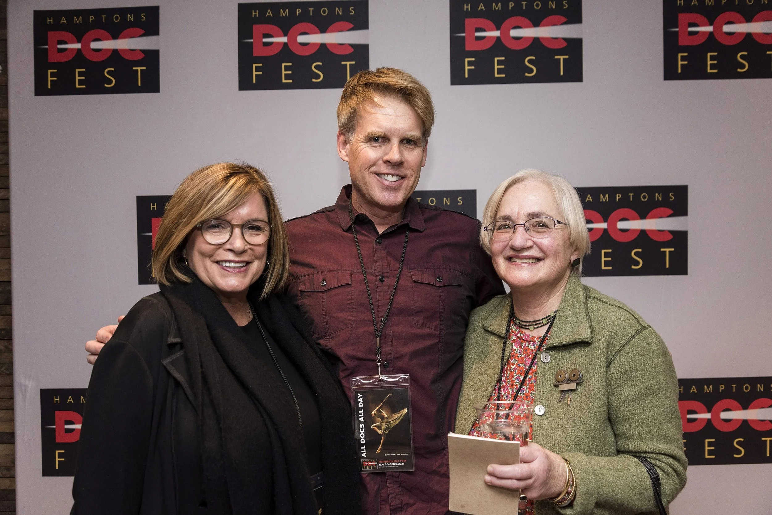 Karen Arikian, HDF Artistic Director, filmmaker David Dibble, Hospitality Director Jamie Coy Wallace