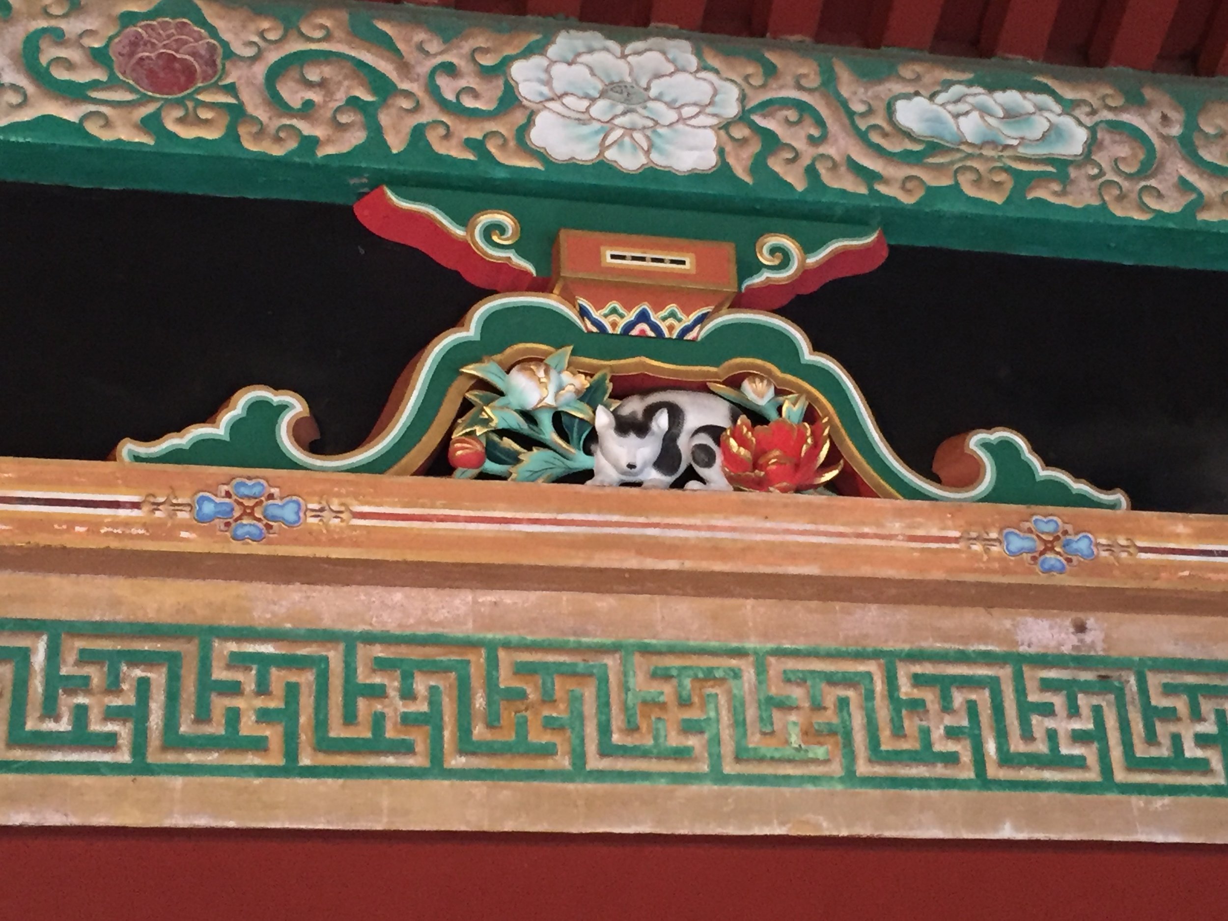 Nemuri-Neko, the sleeping cat, guarding Tokugawa Ieyasu's resting place.