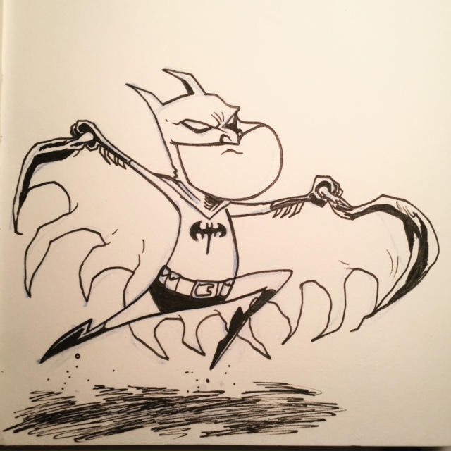 Little prancing Batman ready to fight crime with a flair for the silly!