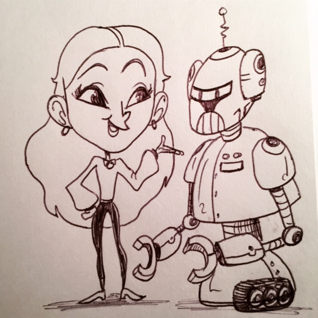 Little Genius- Aiko- "This robot will pump your gas and wash your windows."