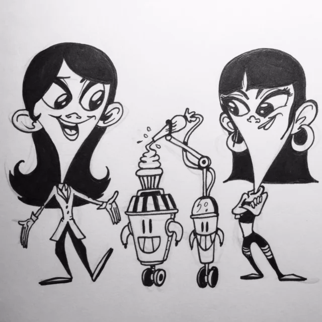 Little Genius- Twins Molly and Melody- "Meet our robots Cupcake and Frosting! They make dessert anytime you want it."