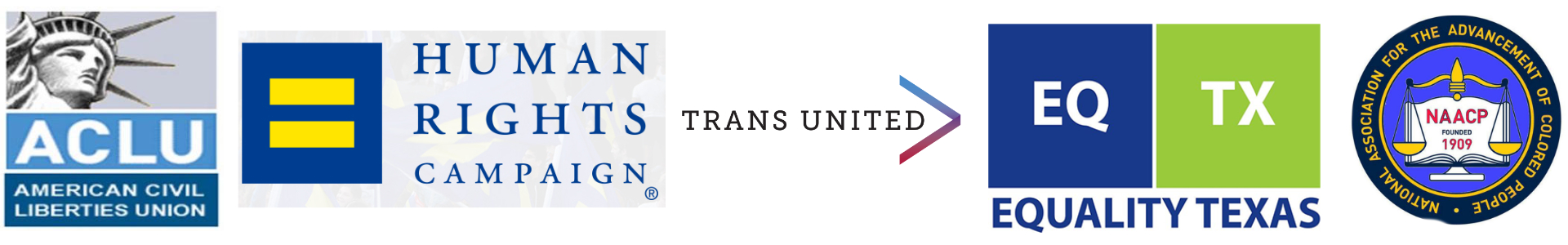 The ACLU, HRC, EQTX , Trans United Fund and the NAACP were among those that spoke against.