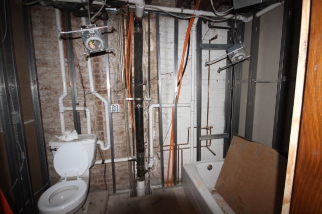 The bath is roughed in.