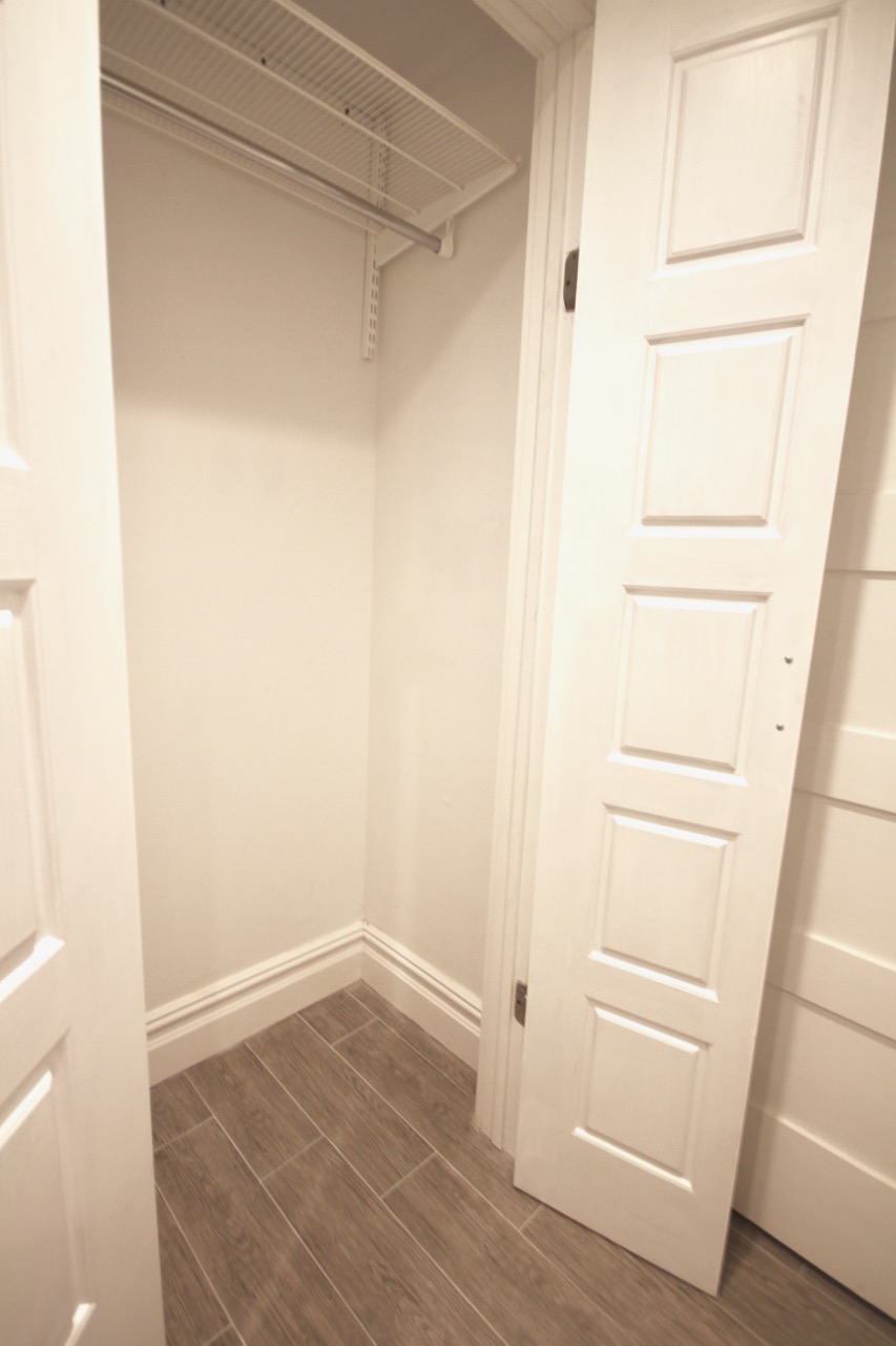 The coat closet...