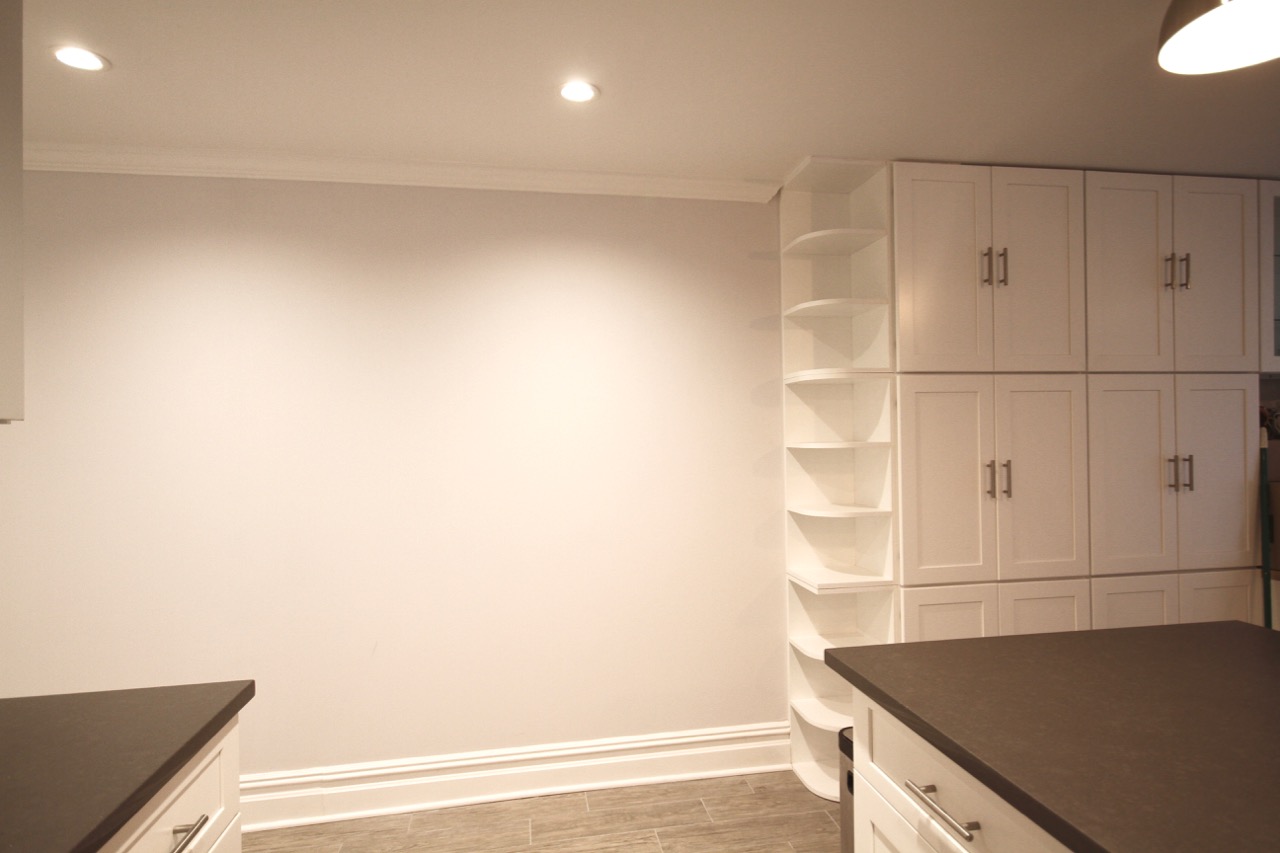 With built in storage and home office across from the dining room. 