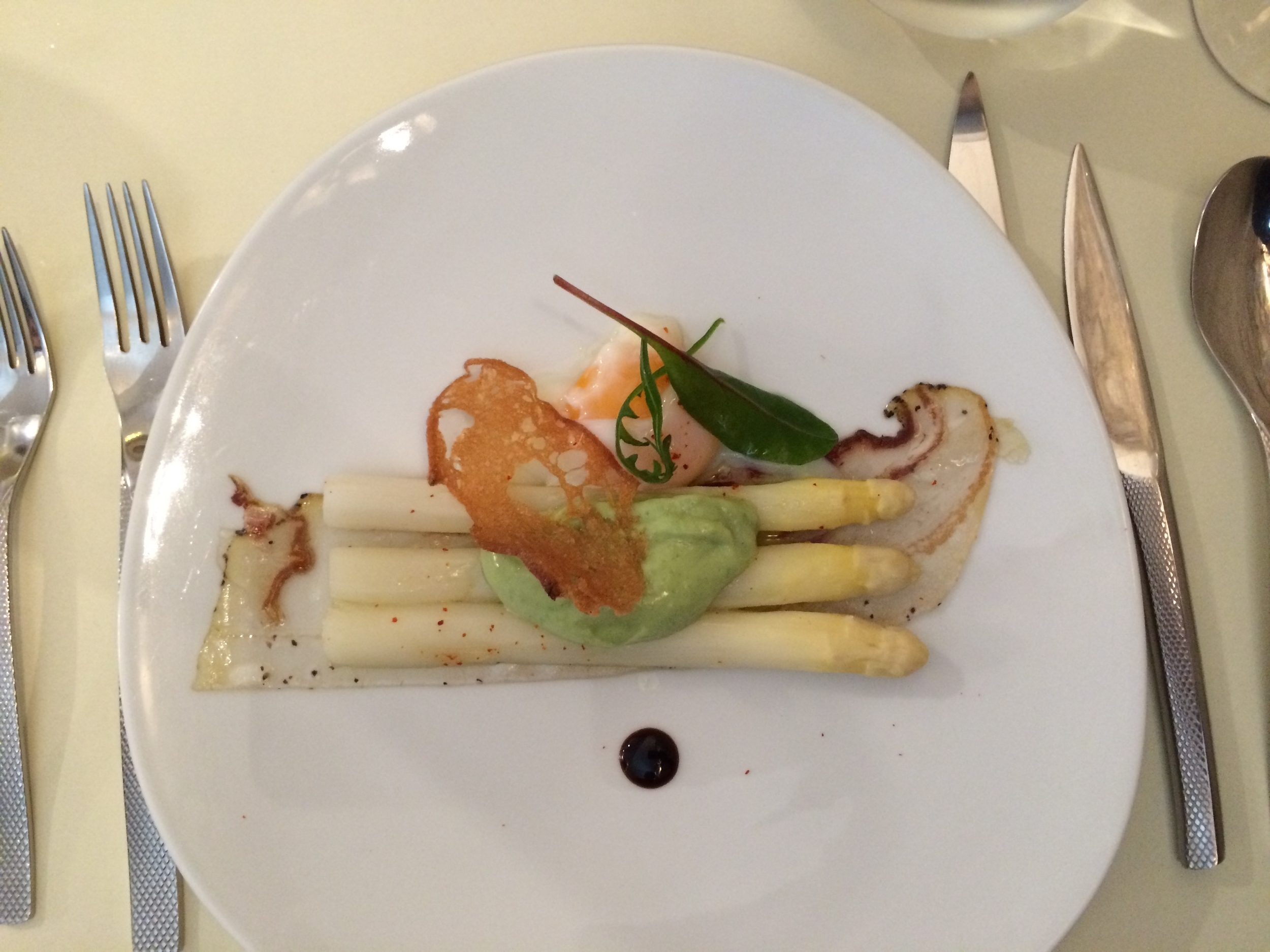 Great asparagus and bacon salad