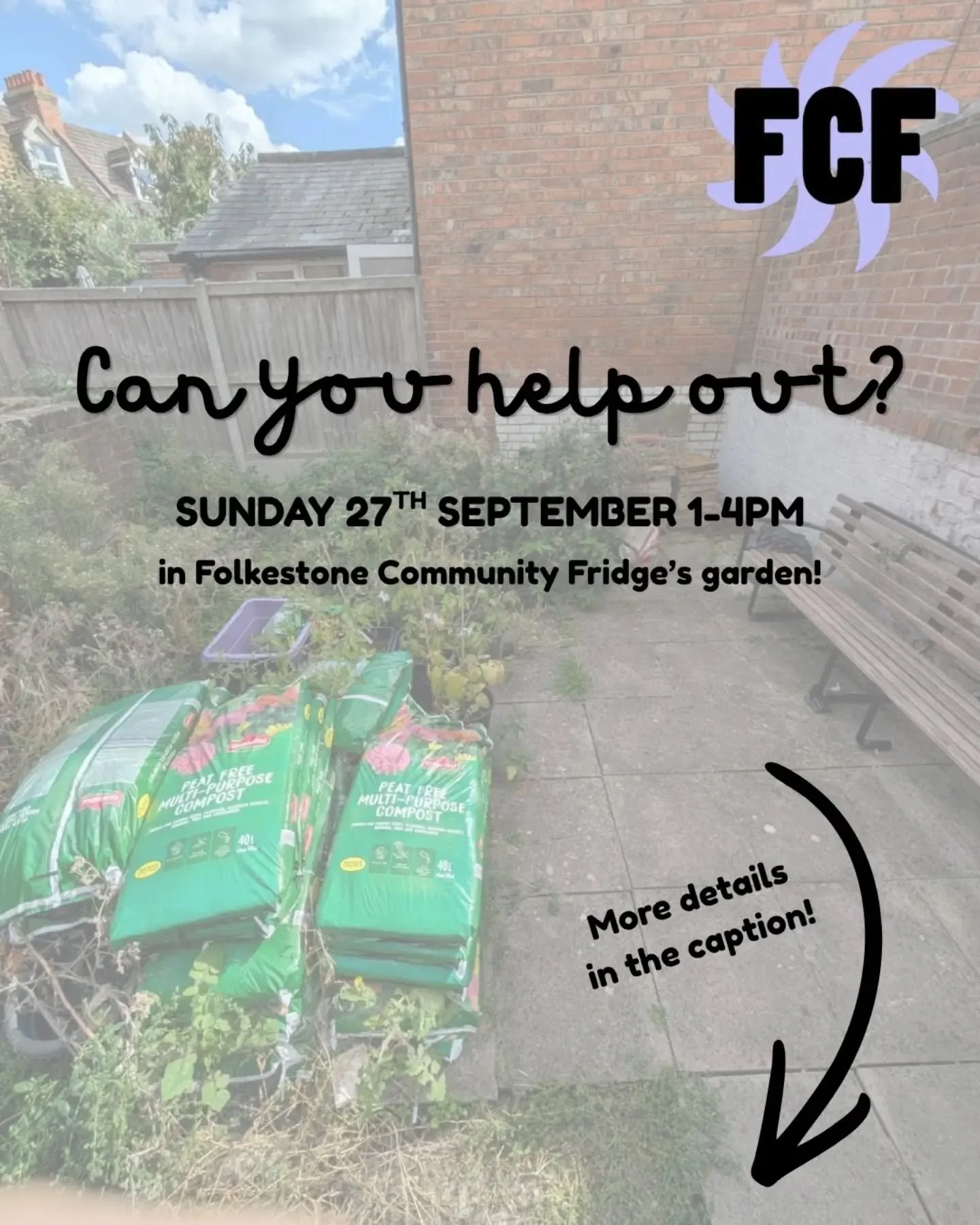 Hey guys! You may know I've been working hard on my own garden this year taking it from concrete slabs to a beautiful diverse space so when @folkestonecommunityfridge reached out asking for a hand with sorting their space out to create something beau