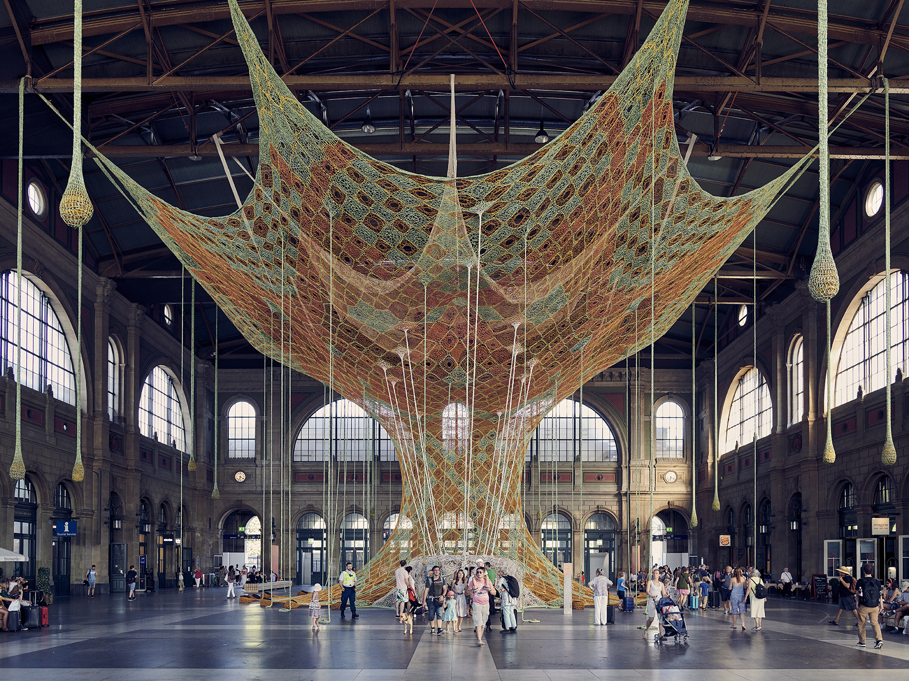 Ernesto Neto's GaiaMotherTree Installation at Zurich Mainrailway Station - Zürich Hauptbahnhof copy.jpg