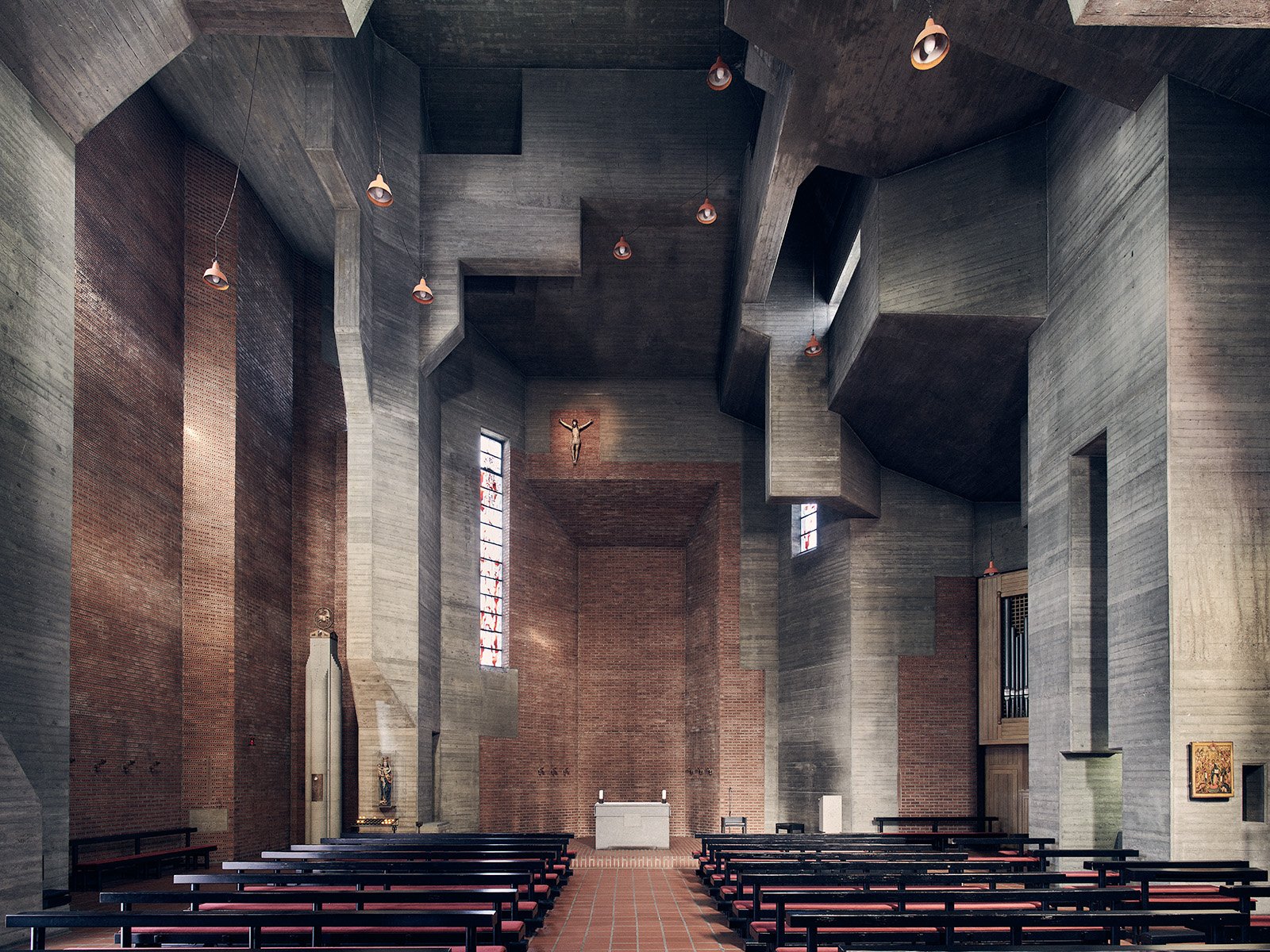 Christi Auferstehung Kirche - Cologne, Germany - Gottfried Böhm, 1968-1970