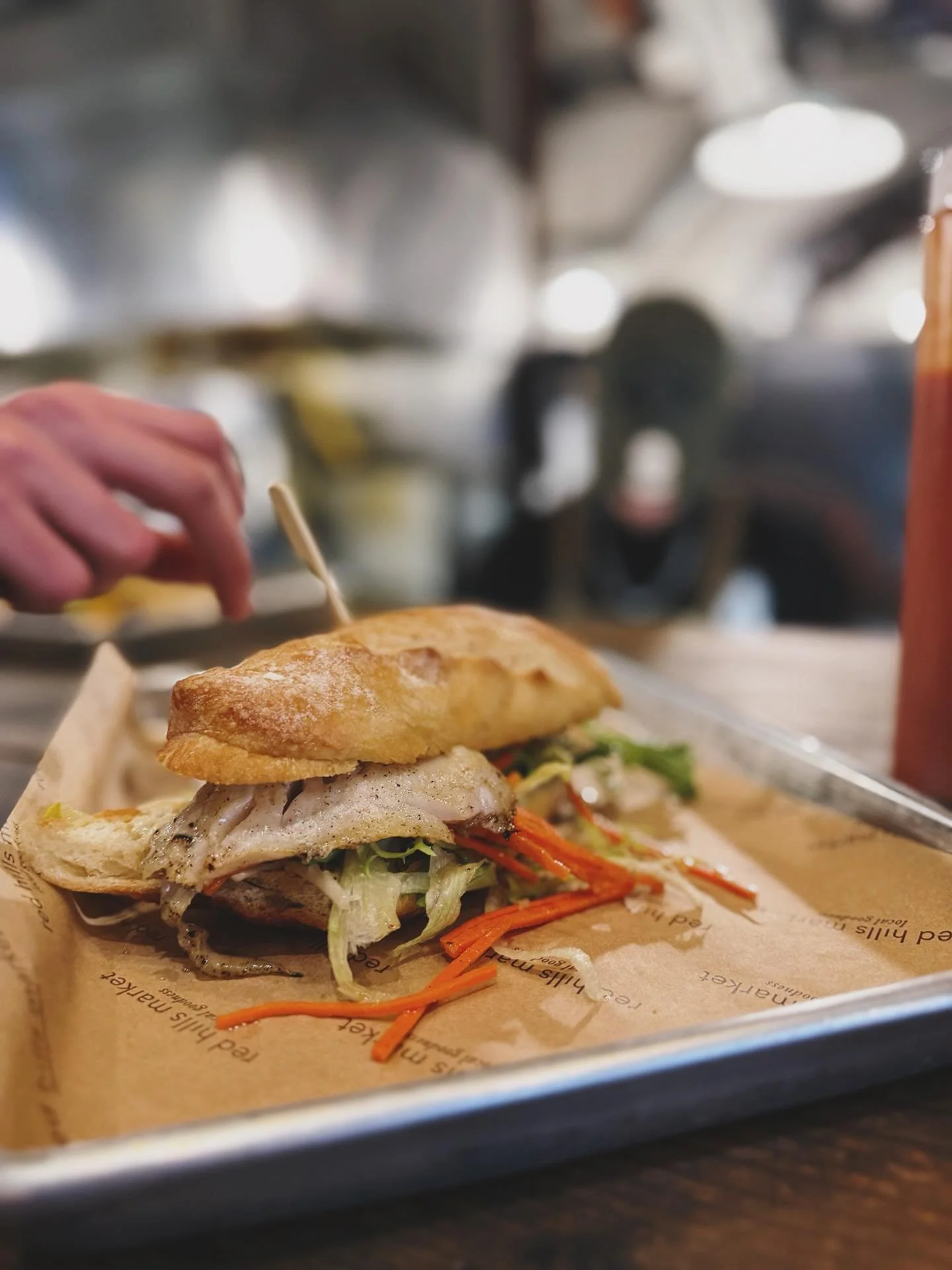 Loving our new Oregon rockfish banh mi sandwich and the bud break in the valley!!

The Oregon rockfish banh mi is served with lemon grass marinated rockfish, anchovy caper remoulade, pickled goodness, cilantro &amp; peppers.

#oregonwinecountry #will