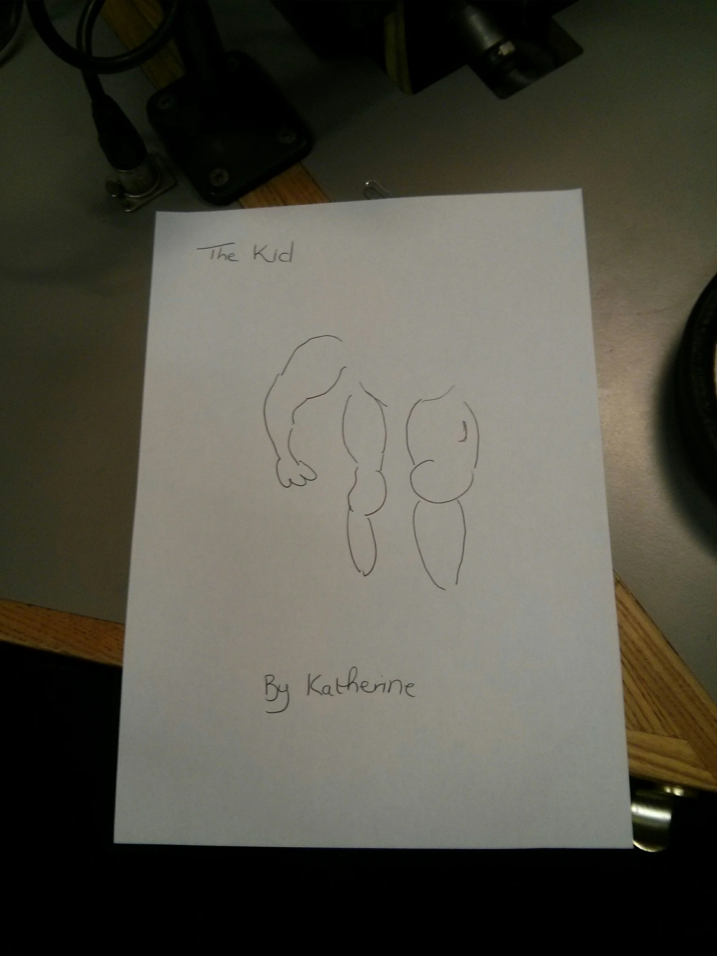 The Kid's muscular upper right thigh by Katherine Johnston