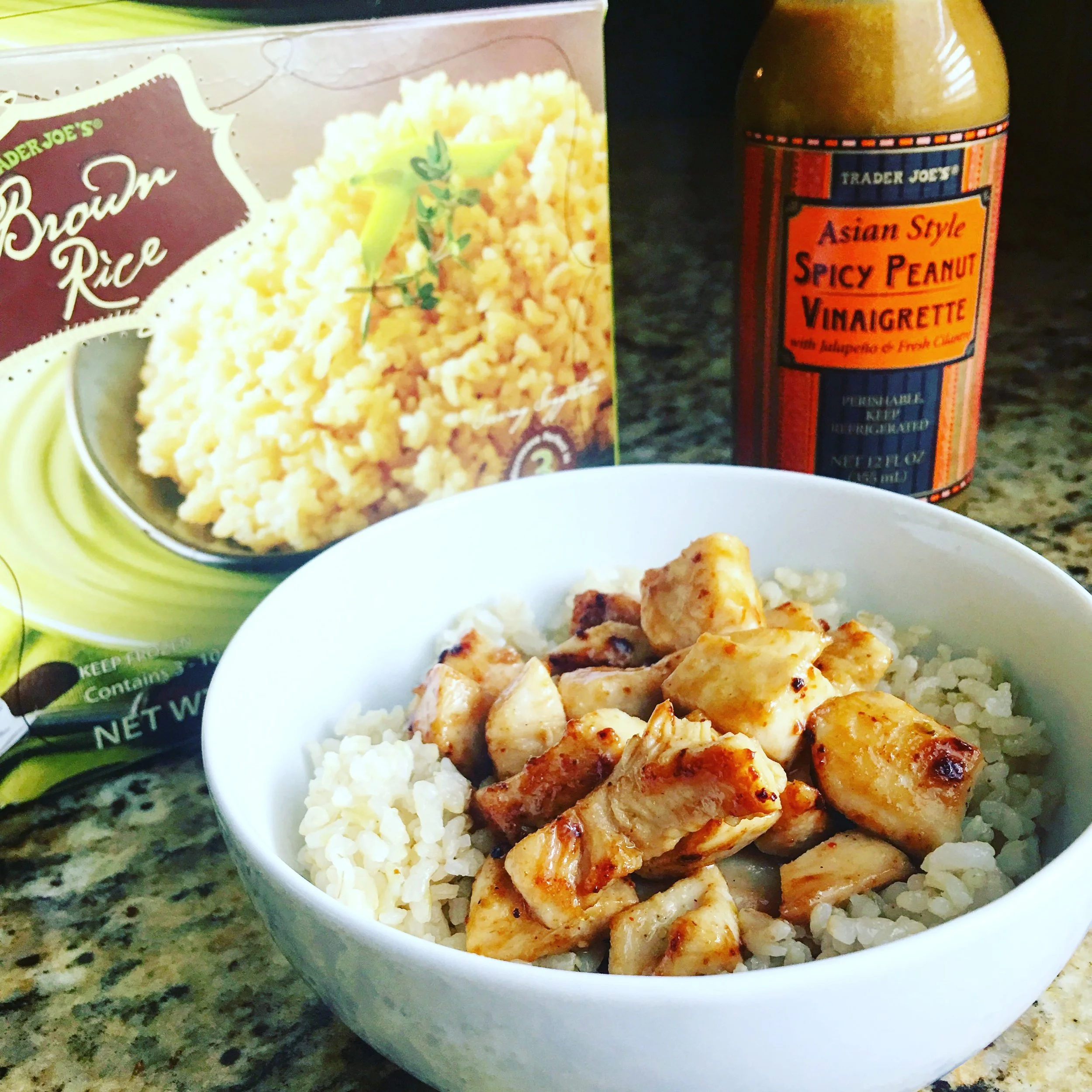 Trader Joe's Peanut Sauce Chicken & Rice Bowls — Jess Dukes