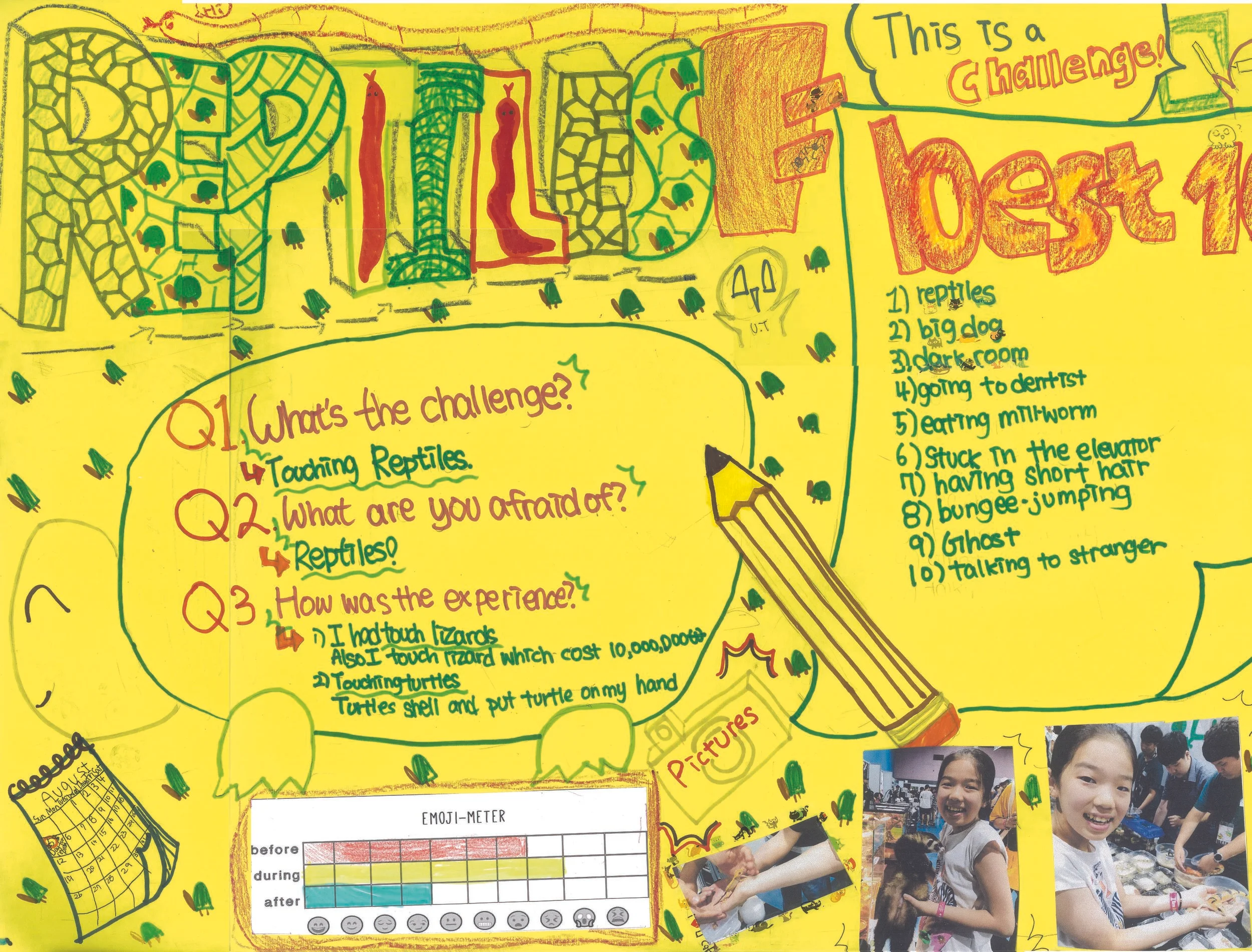 Grade 5- Fear is fun Project