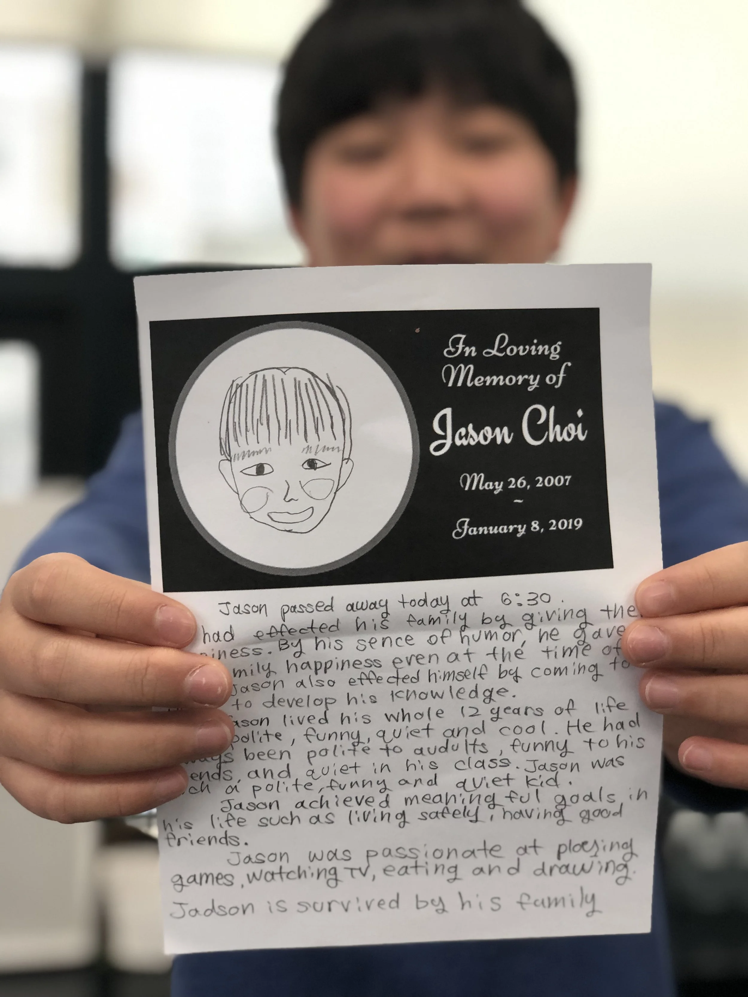 6th grade - In loving memory of ...