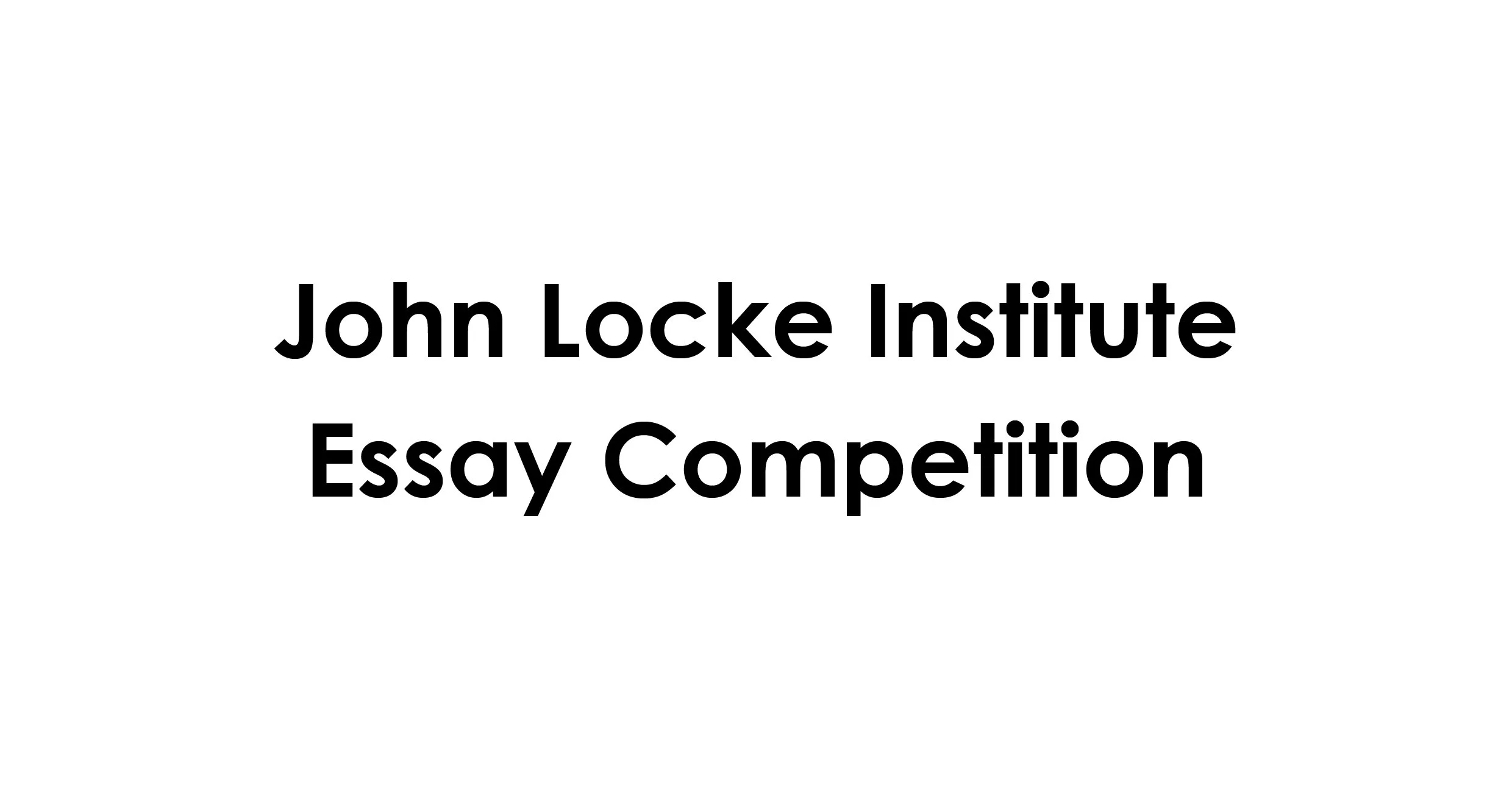 PEAI Middle "John Locke Institute Essay Competition"