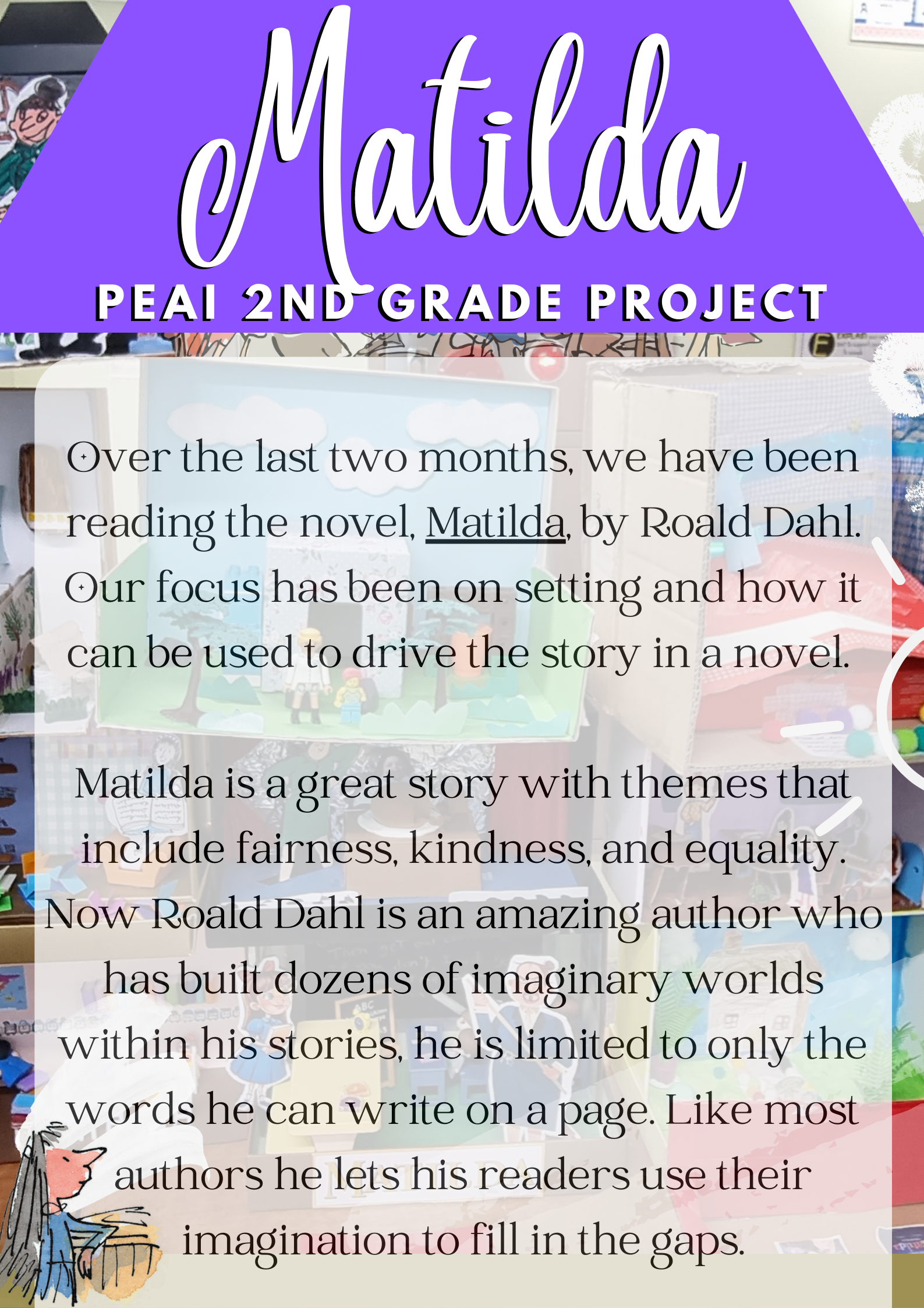2022 2nd Grade Novel Project [Matilda Diorama]