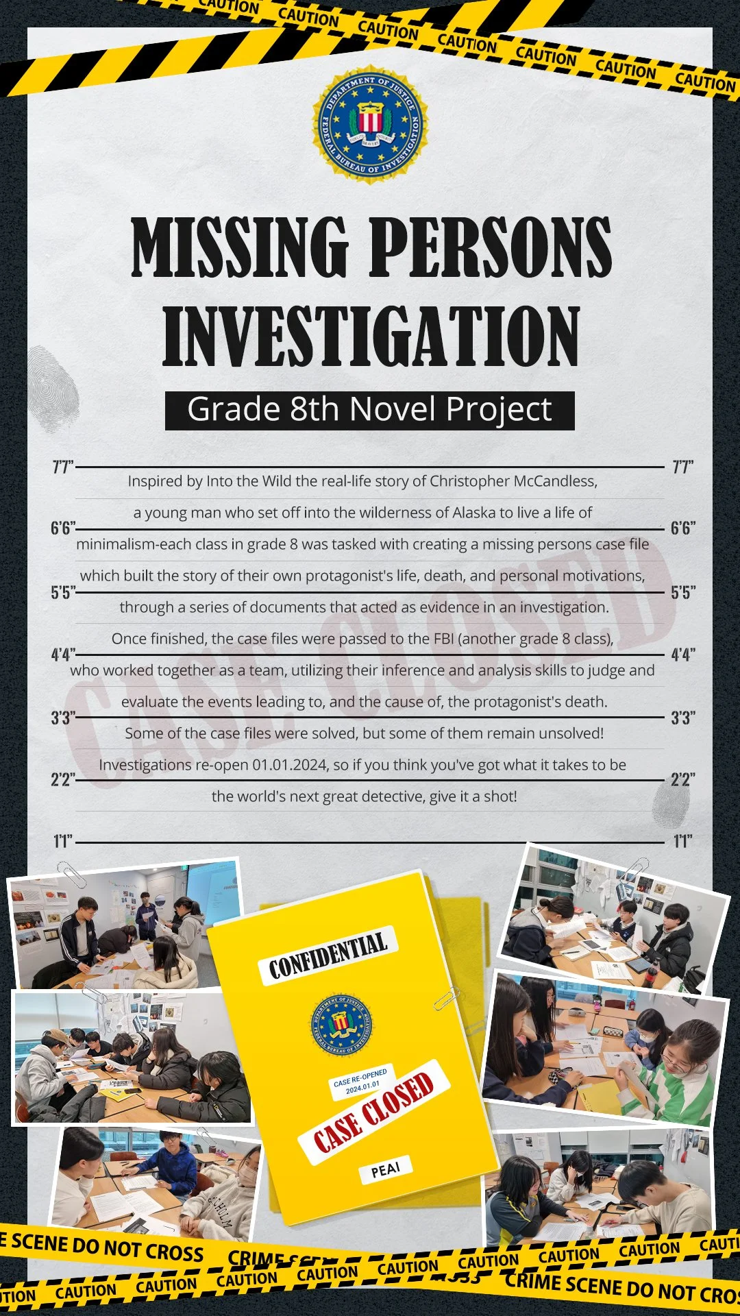 Grade 8 Novel: Missing Persons Investigation